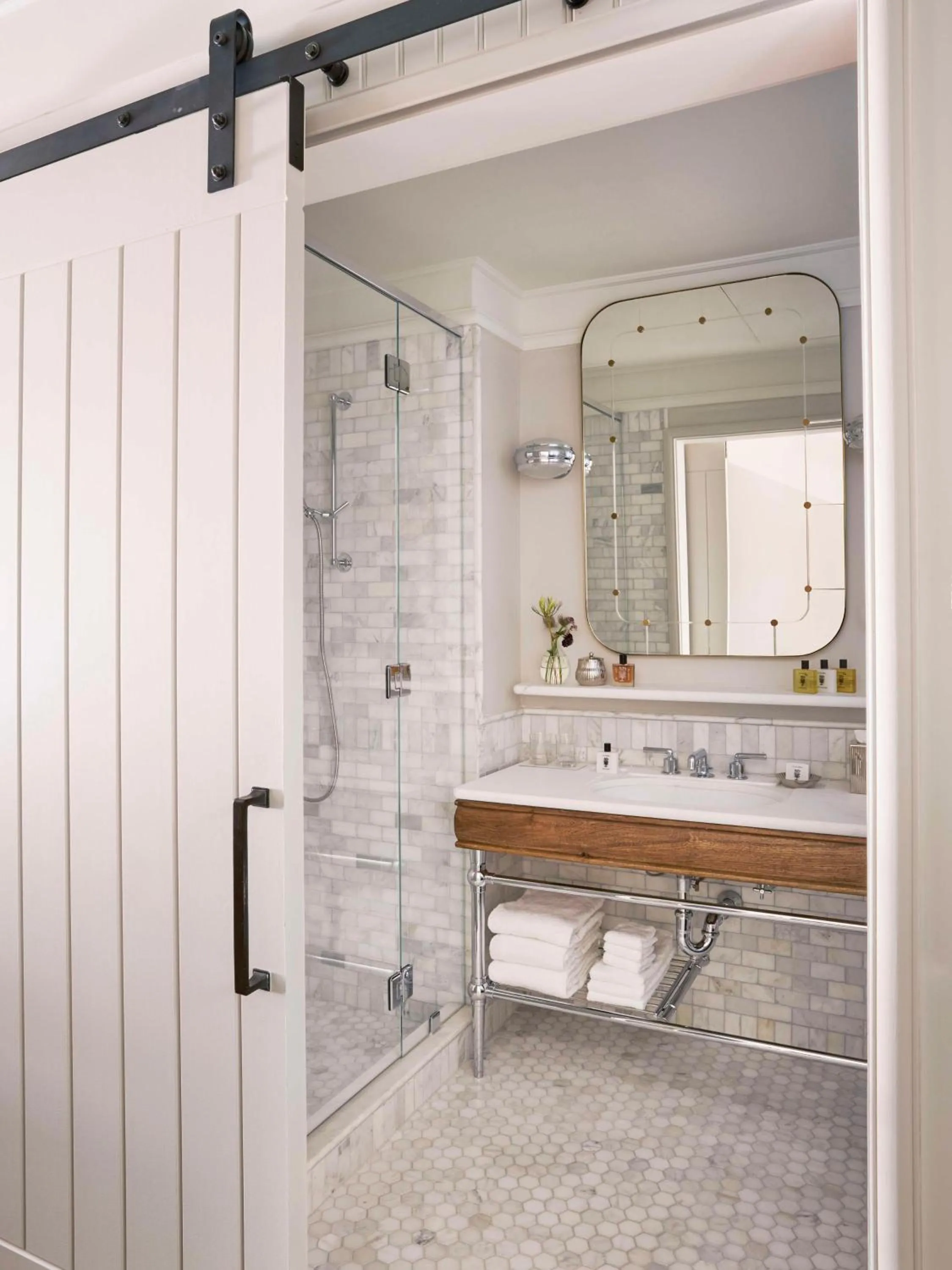 Bathroom in The Beekman, A Thompson Hotel, by Hyatt