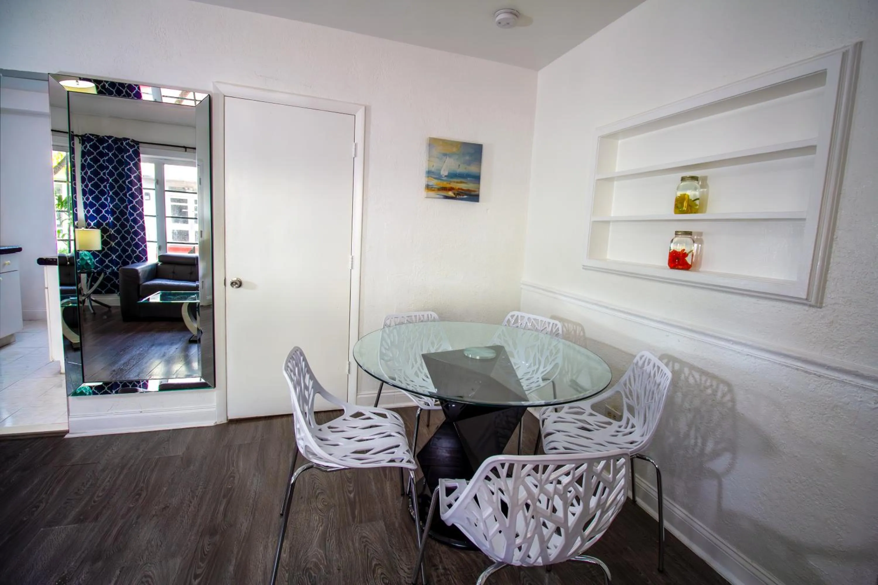 Living room in Courtyard Apartments Part of the Oasis Casita Collection