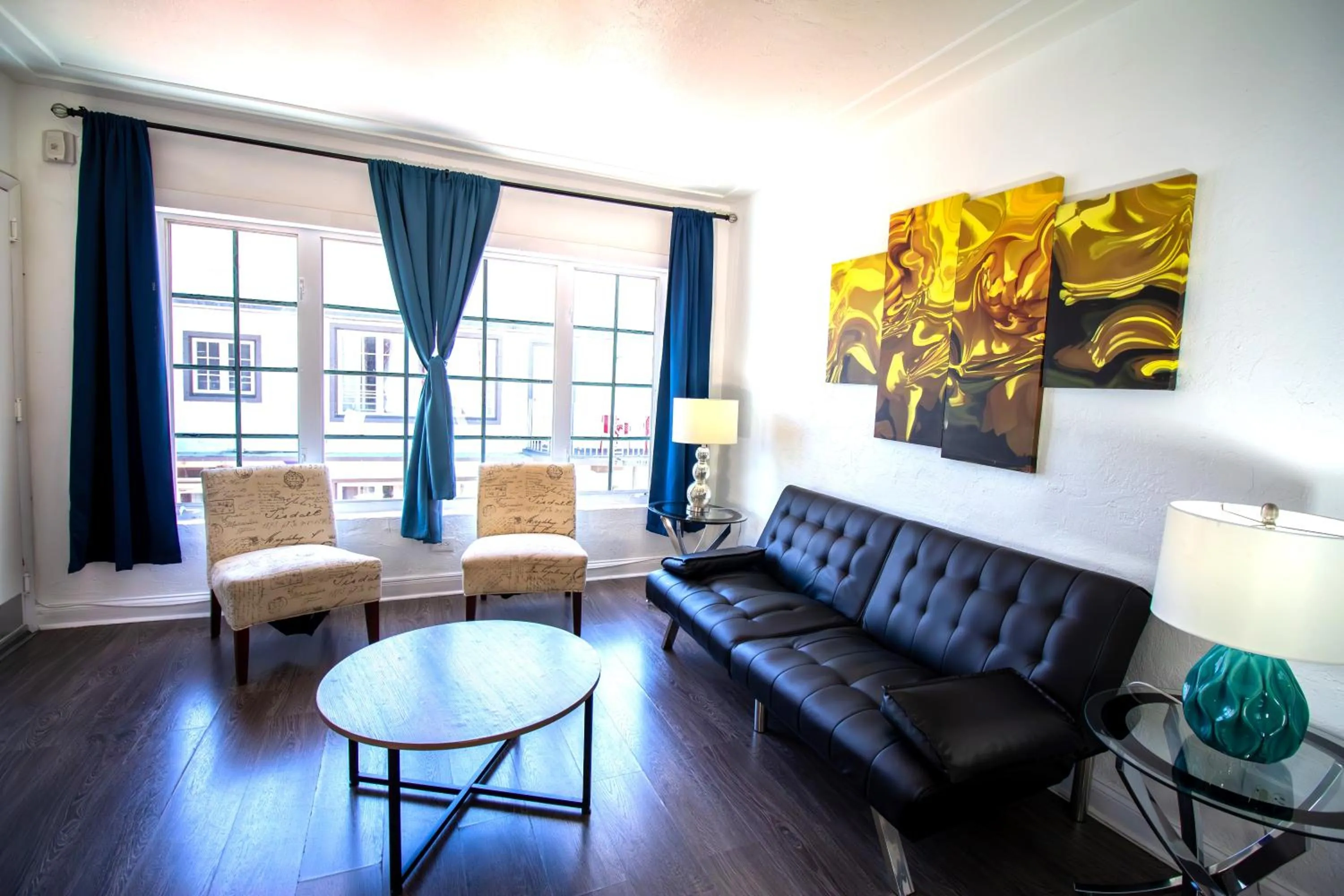 Living room in Courtyard Apartments Part of the Oasis Casita Collection