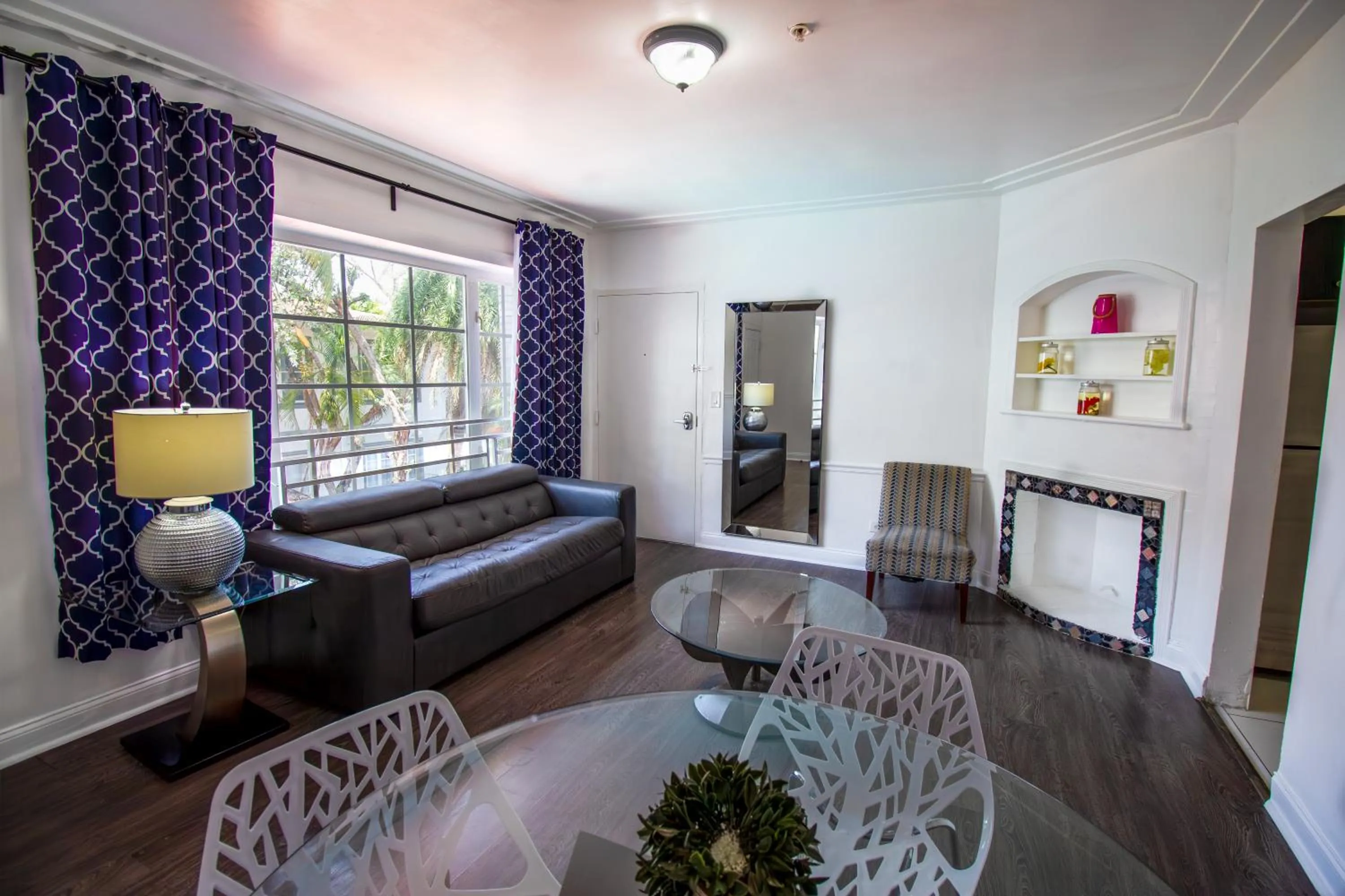 Living room in Courtyard Apartments Part of the Oasis Casita Collection