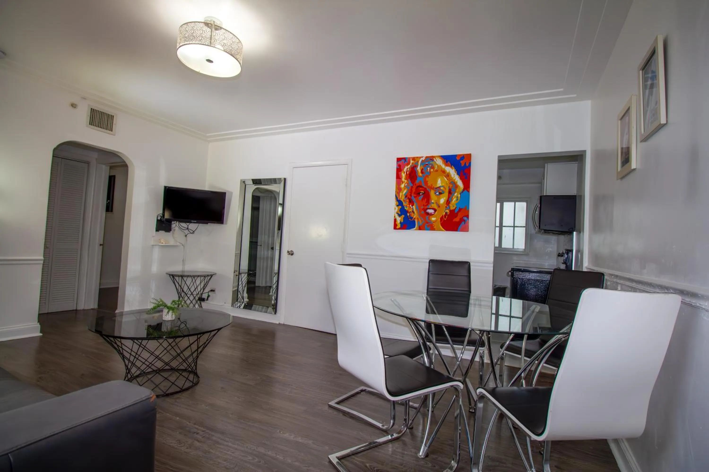 Living room in Courtyard Apartments Part of the Oasis Casita Collection