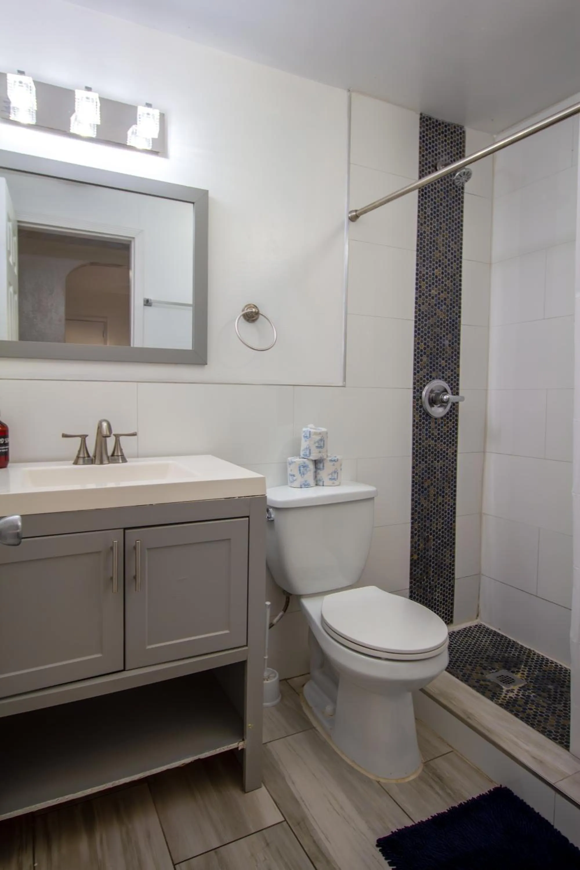 Shower in Courtyard Apartments Part of the Oasis Casita Collection