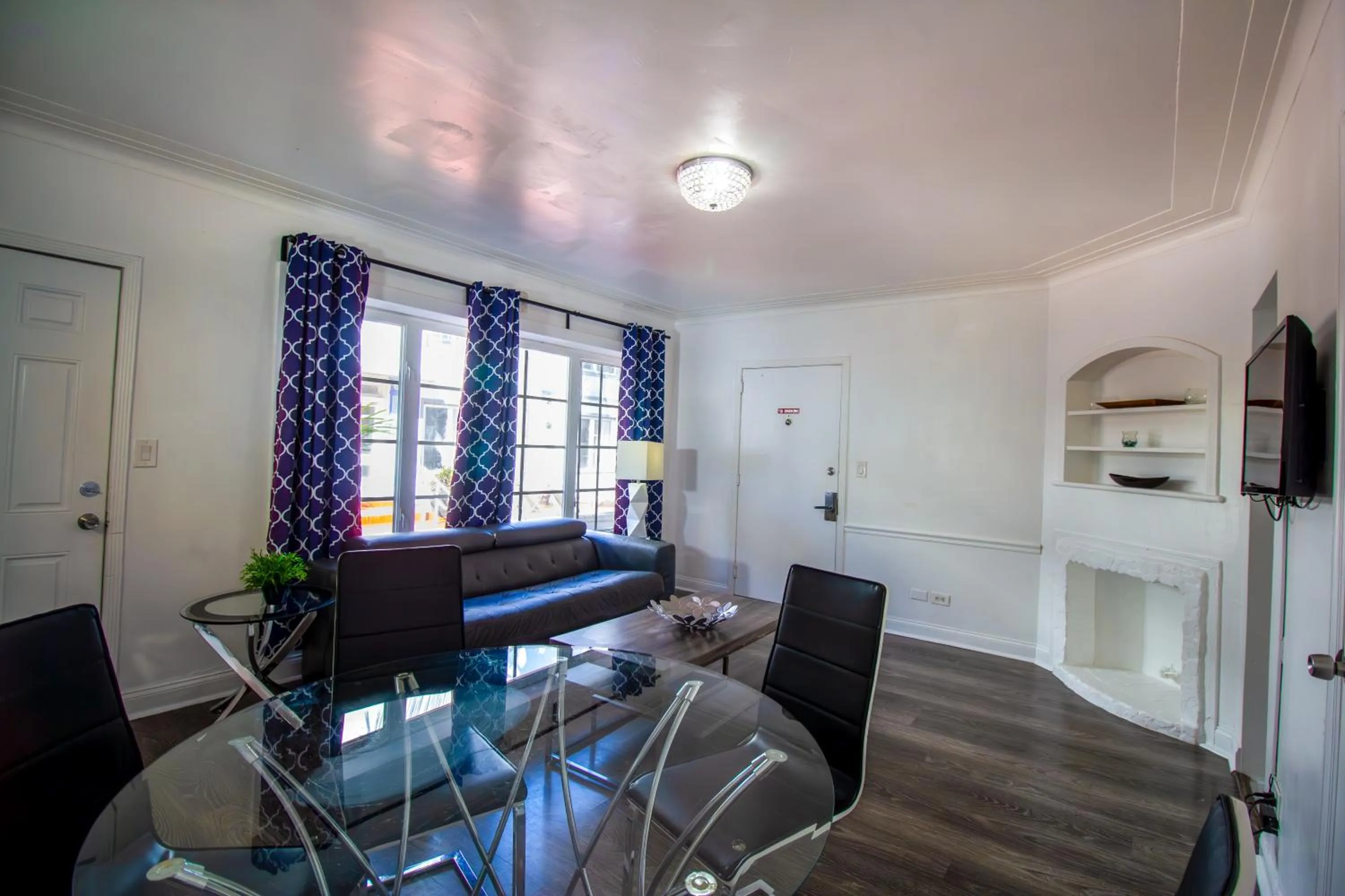 Living room in Courtyard Apartments Part of the Oasis Casita Collection
