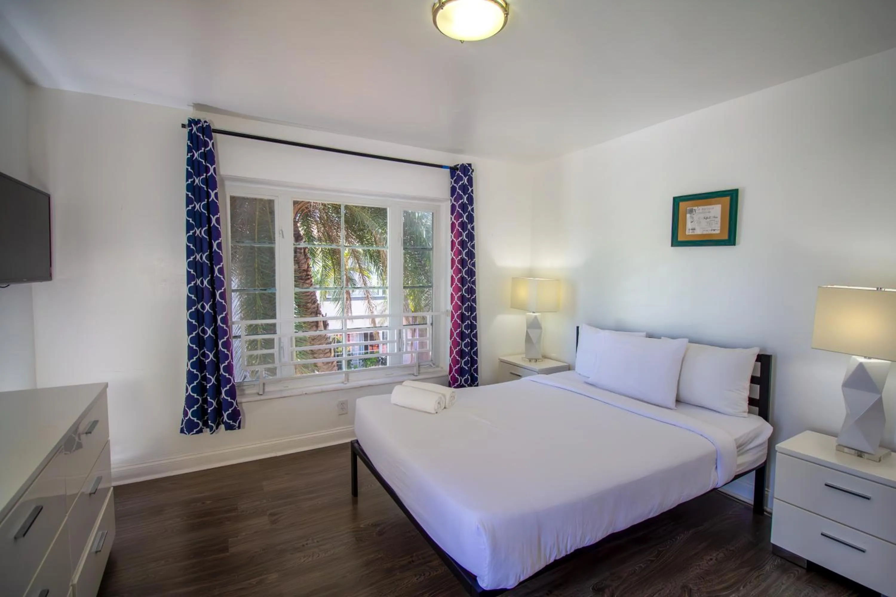 Bed in Courtyard Apartments Part of the Oasis Casita Collection