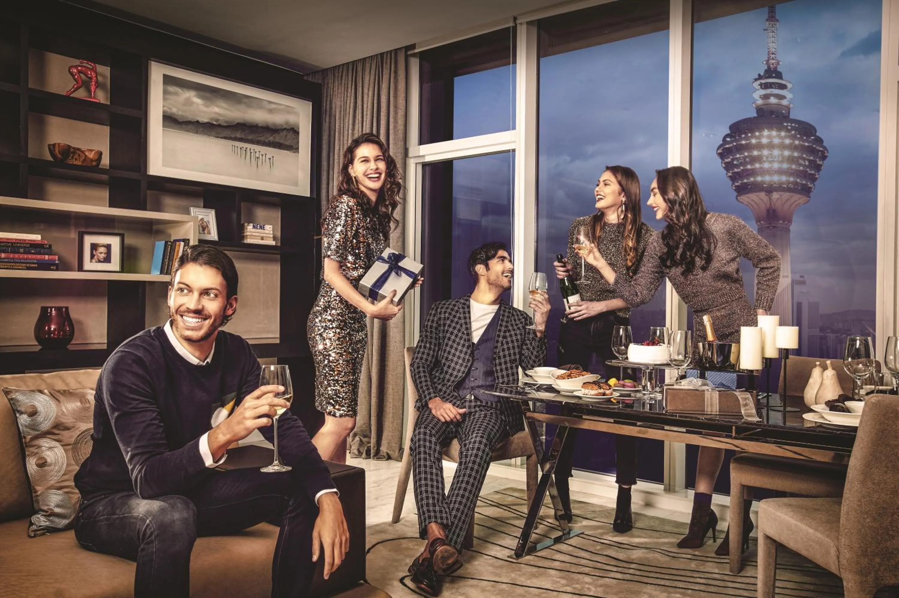 People in THE FACE Suites Hotel