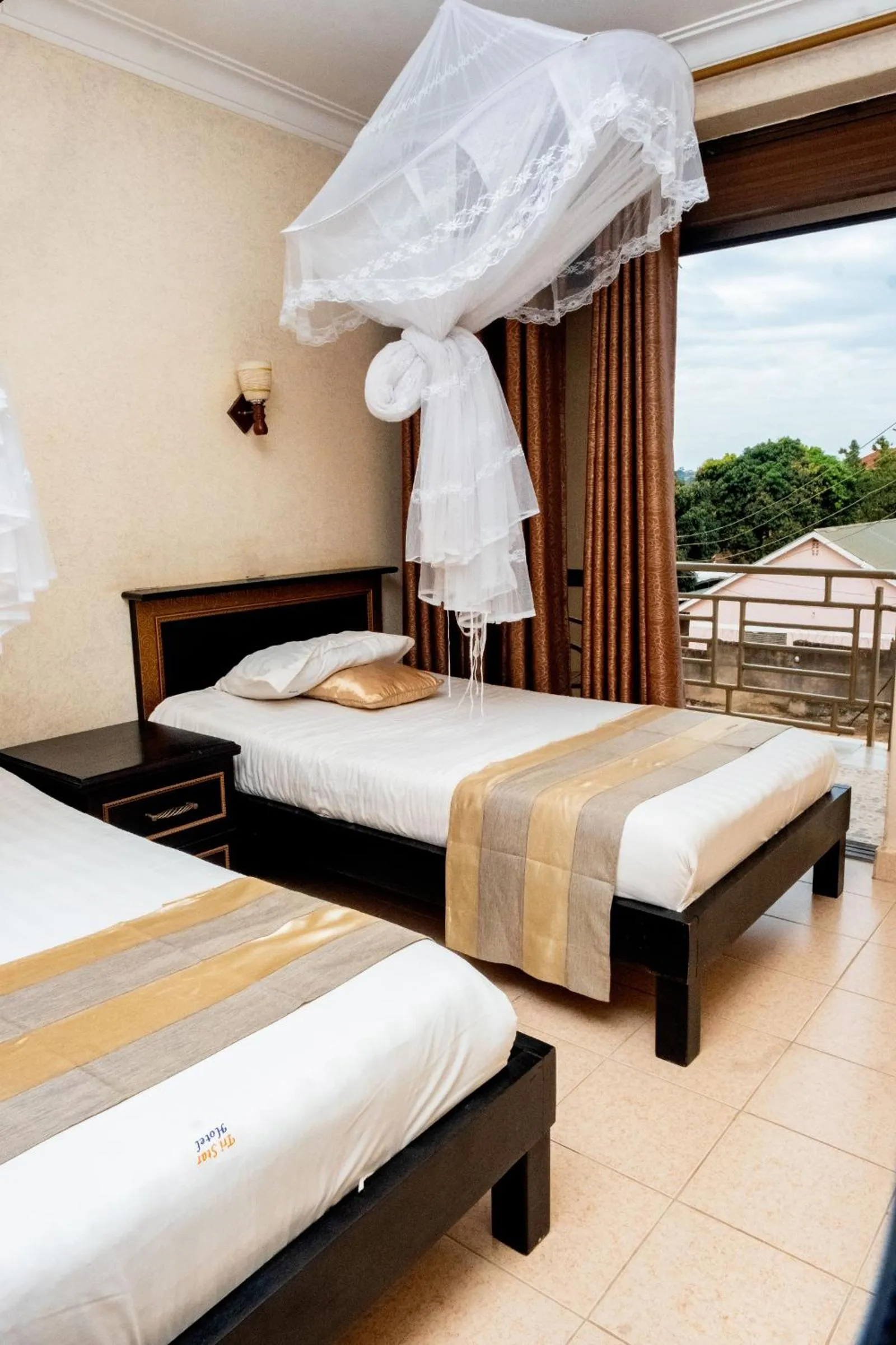 Bed in Tristar Hotel Kampala