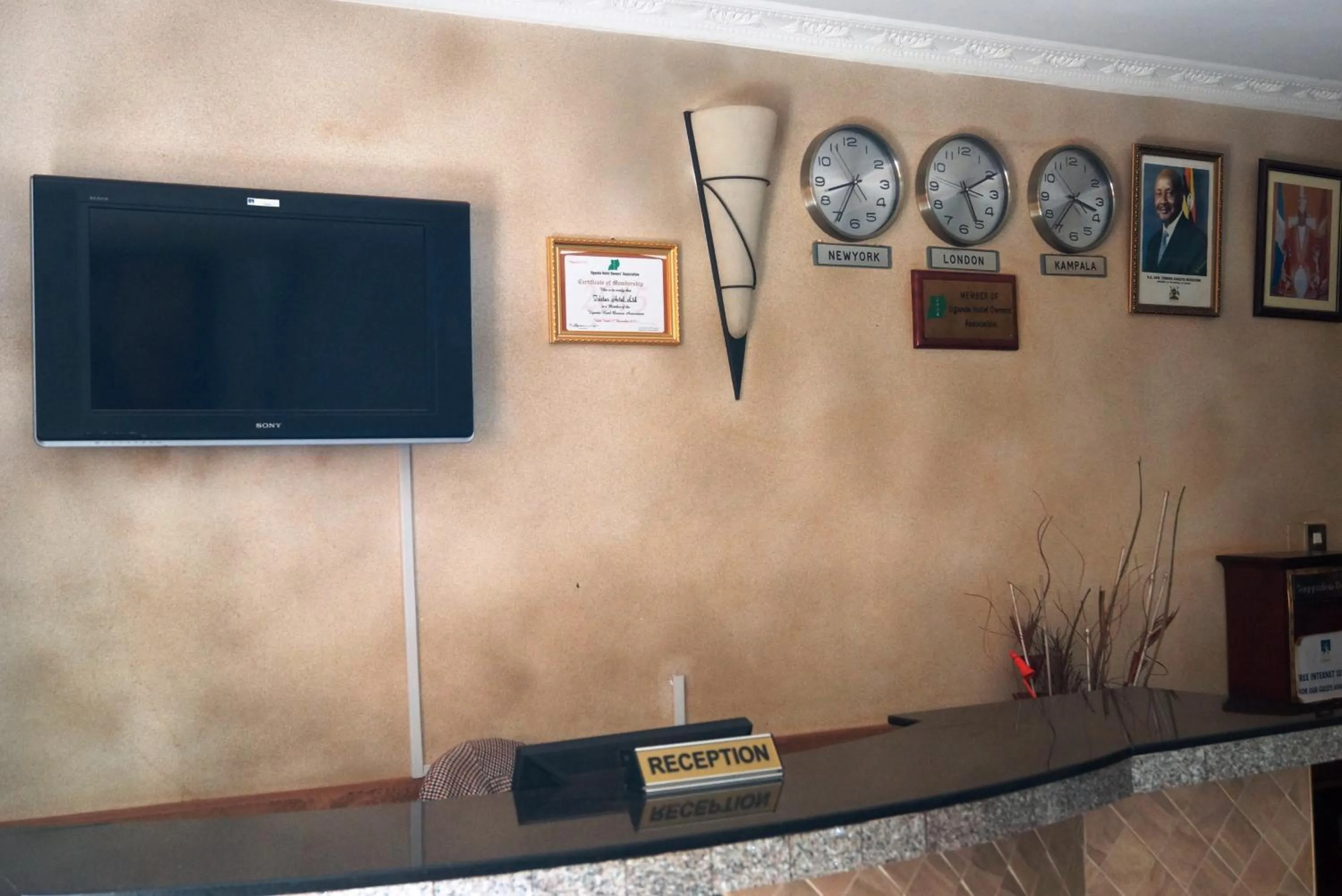 Lobby or reception in Tristar Hotel Kampala