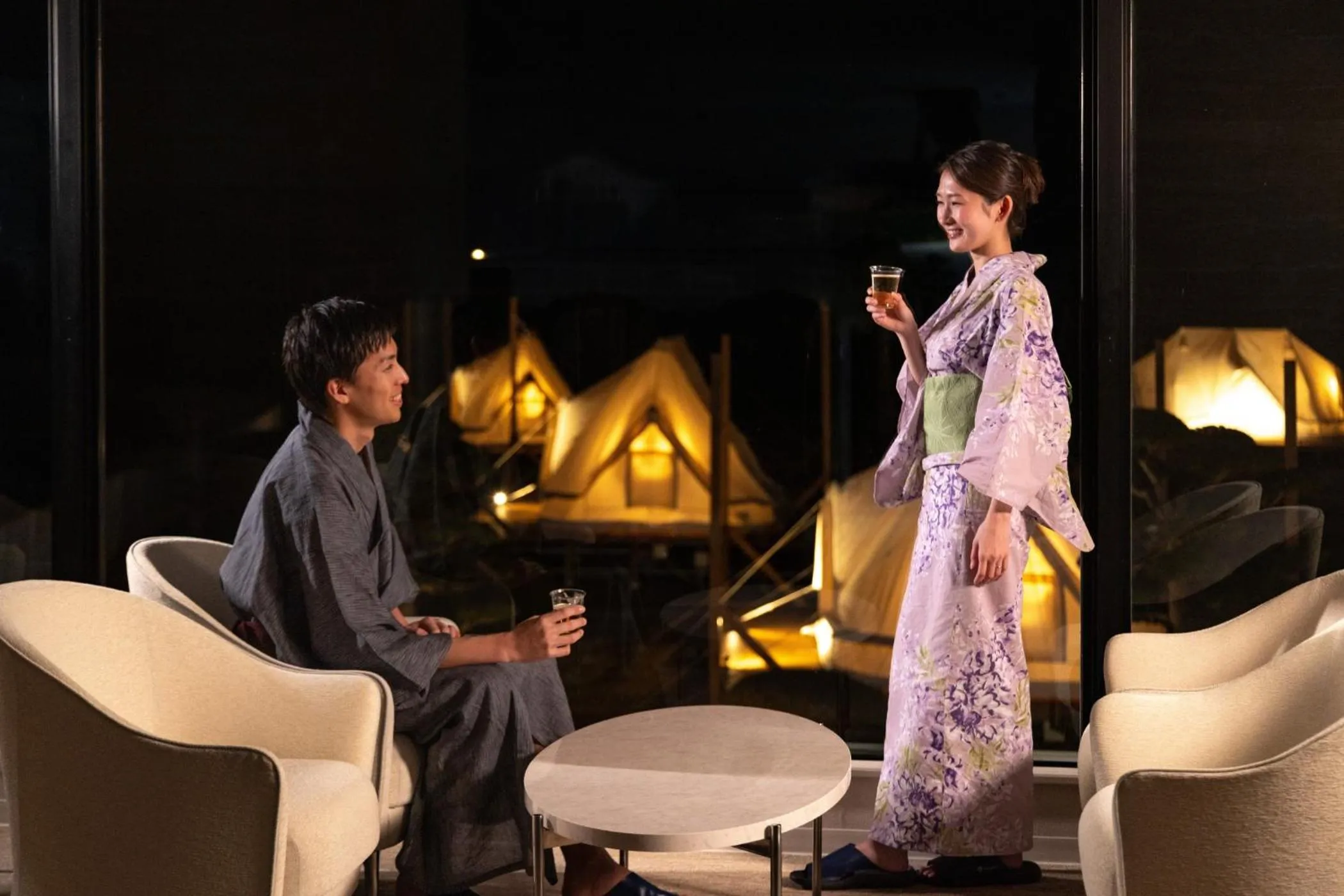 Lounge or bar in Ooedo Onsen Monogatari Premium Shima Saichoraku