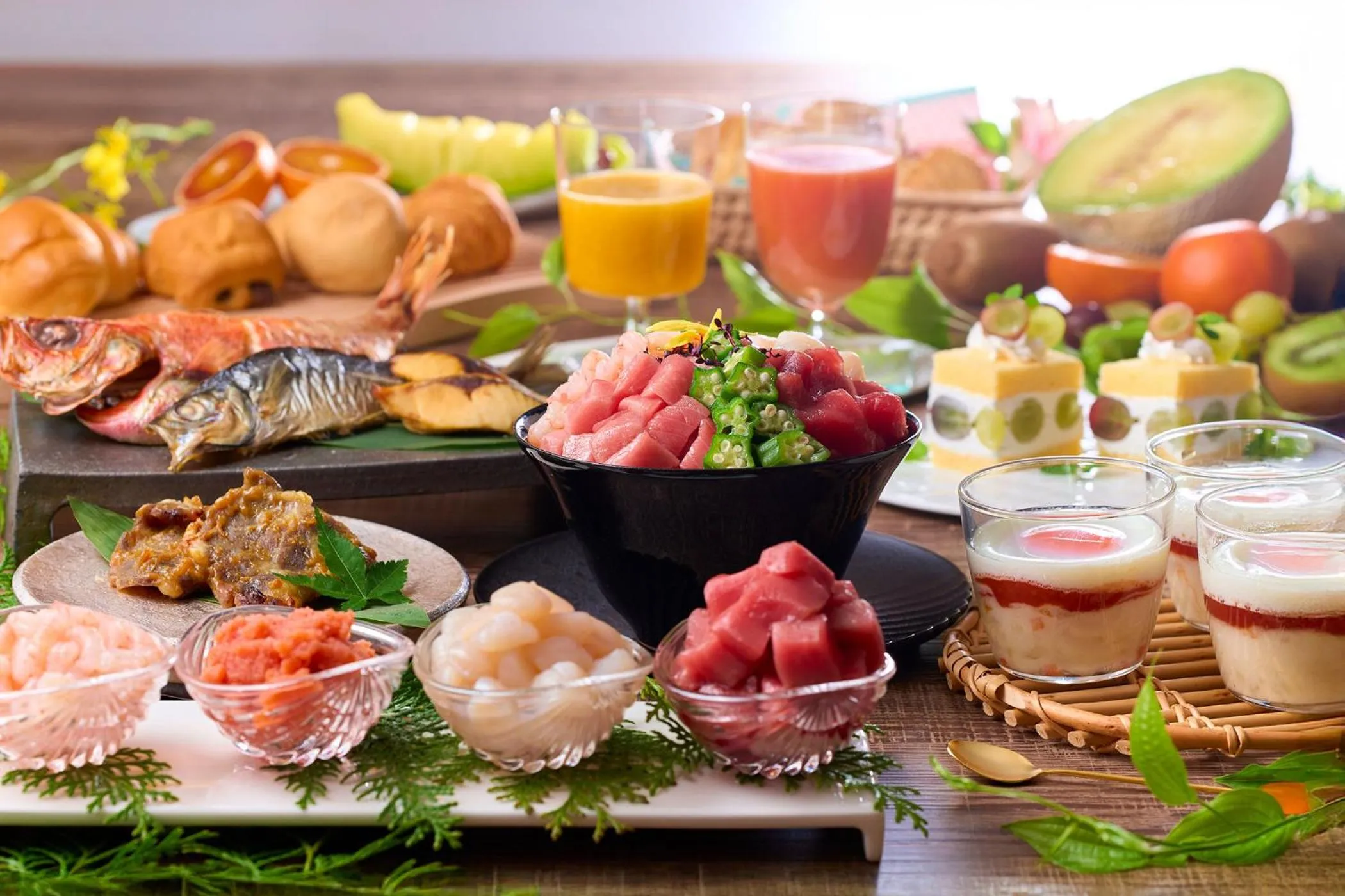 Breakfast in Ooedo Onsen Monogatari Awazu Grand Hotel