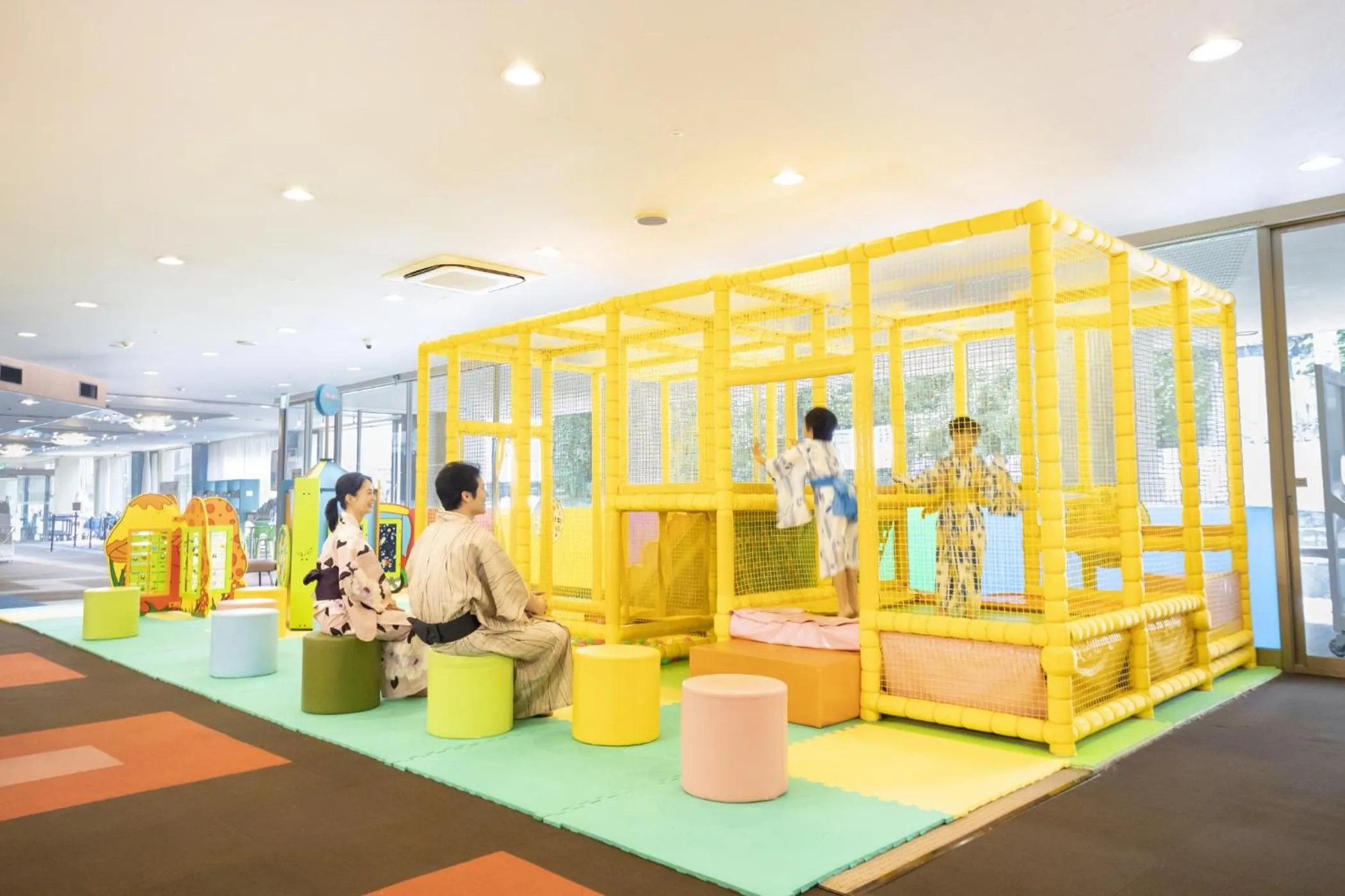 children in Ooedo Onsen Monogatari Awazu Grand Hotel