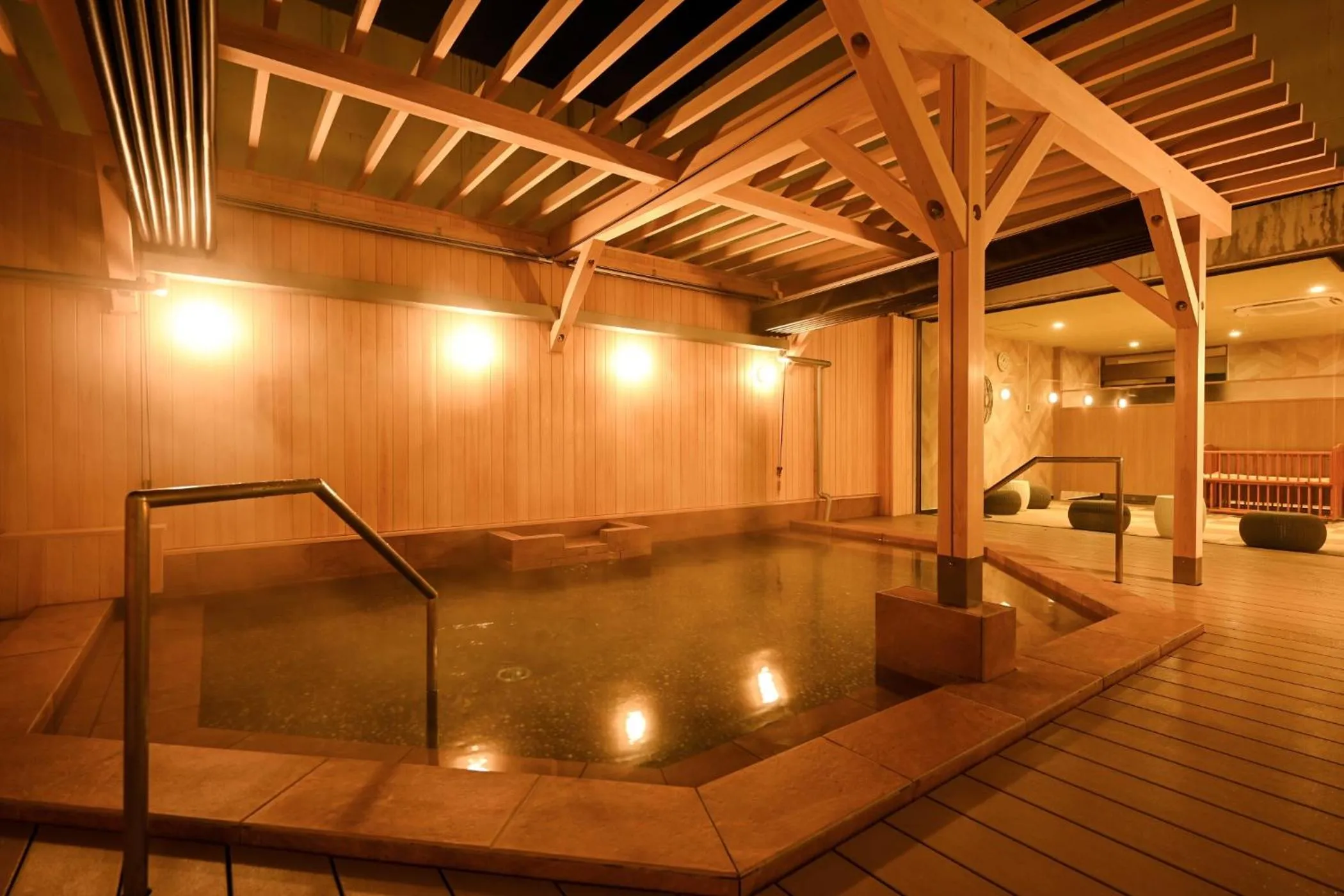 Hot Spring Bath in Ooedo Onsen Monogatari Awazu Grand Hotel