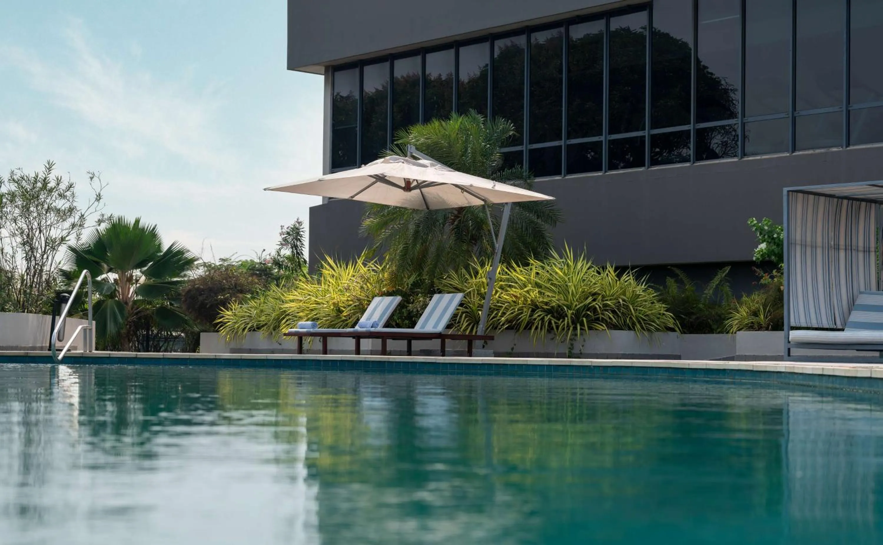 Pool view in Radisson Blu Okoume Palace Hotel, Libreville