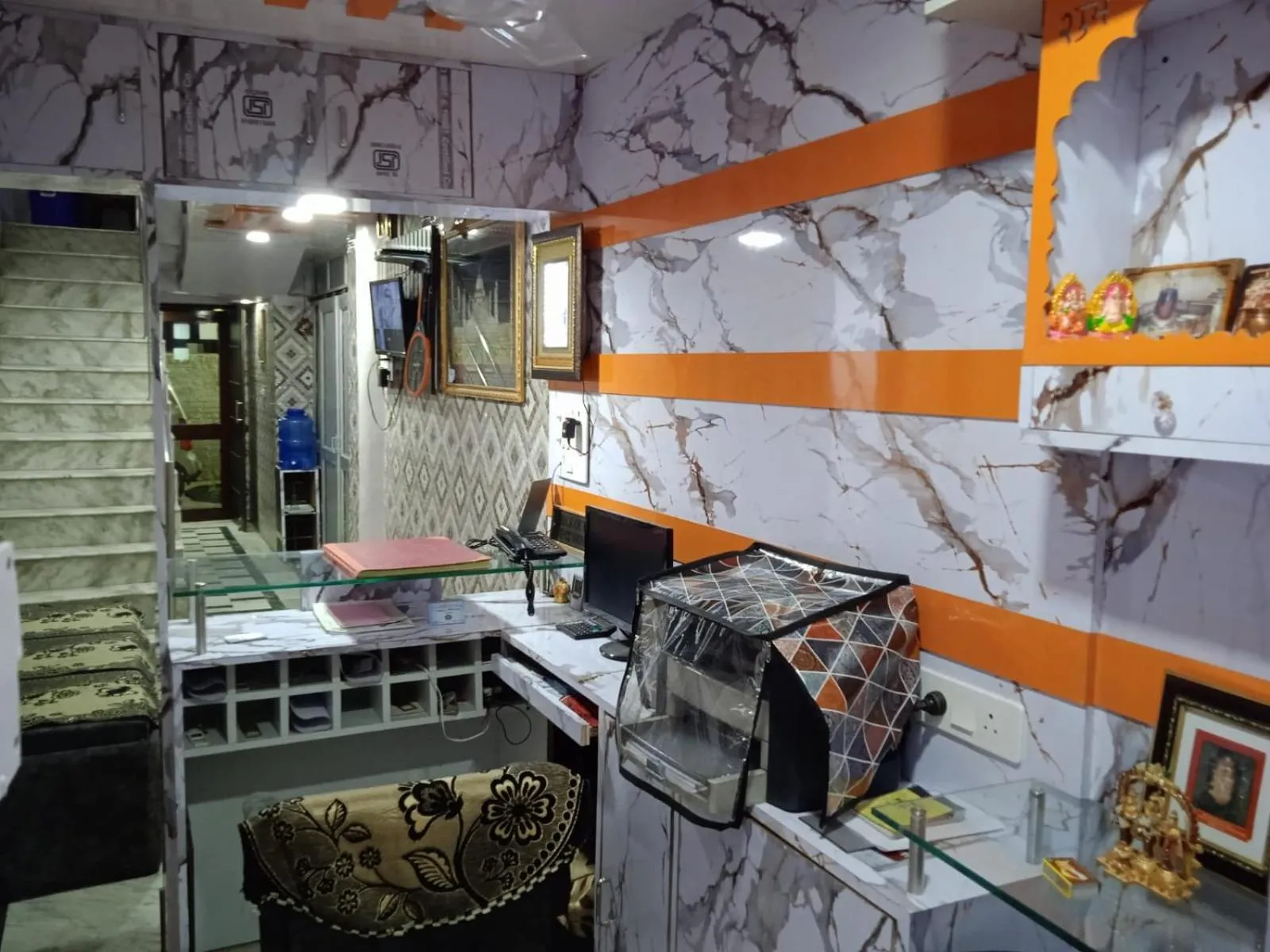 Lobby or reception in Hotel Swarajya Palace