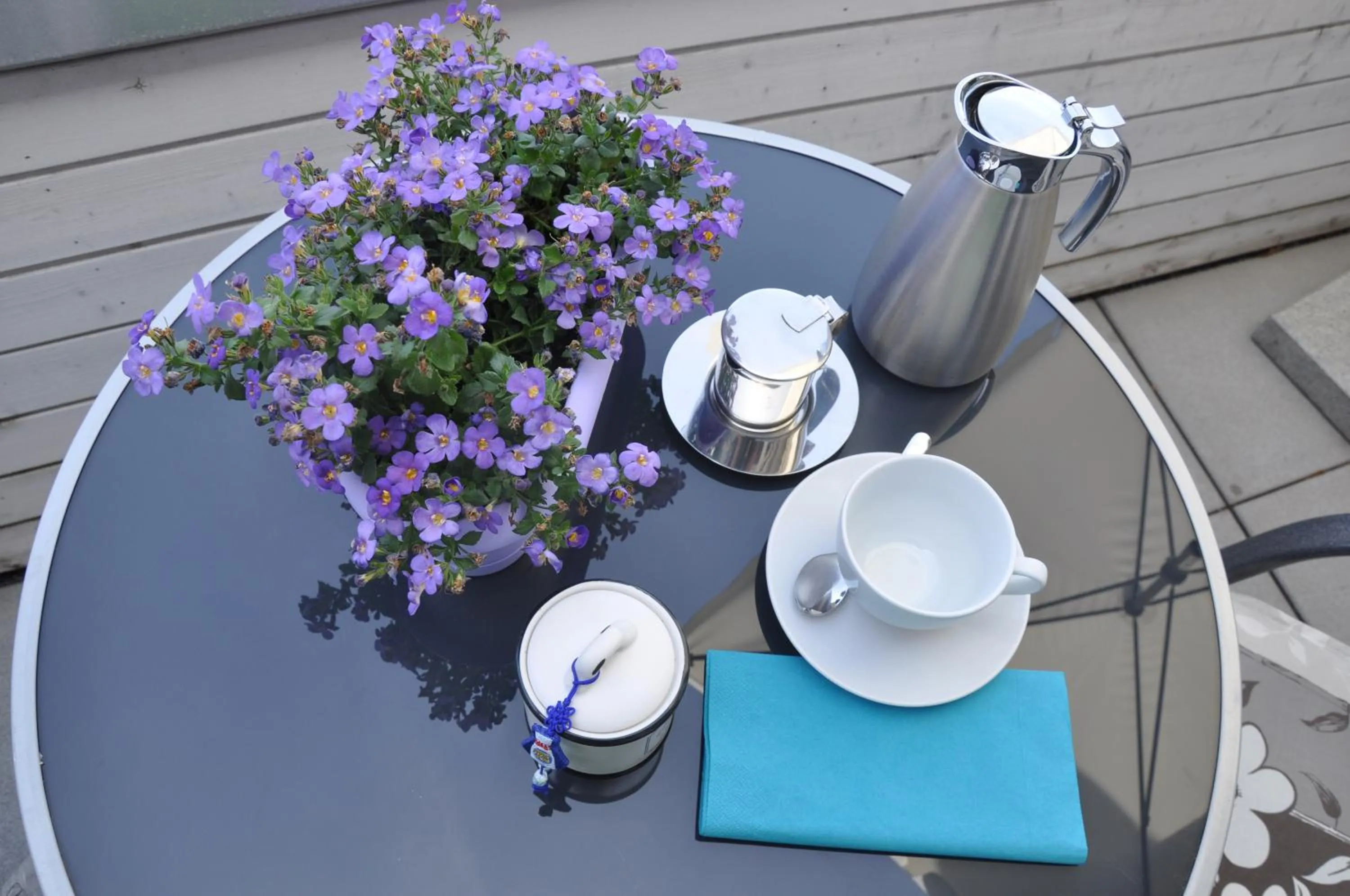 Balcony/Terrace in Frankfurt Bed & Breakfast