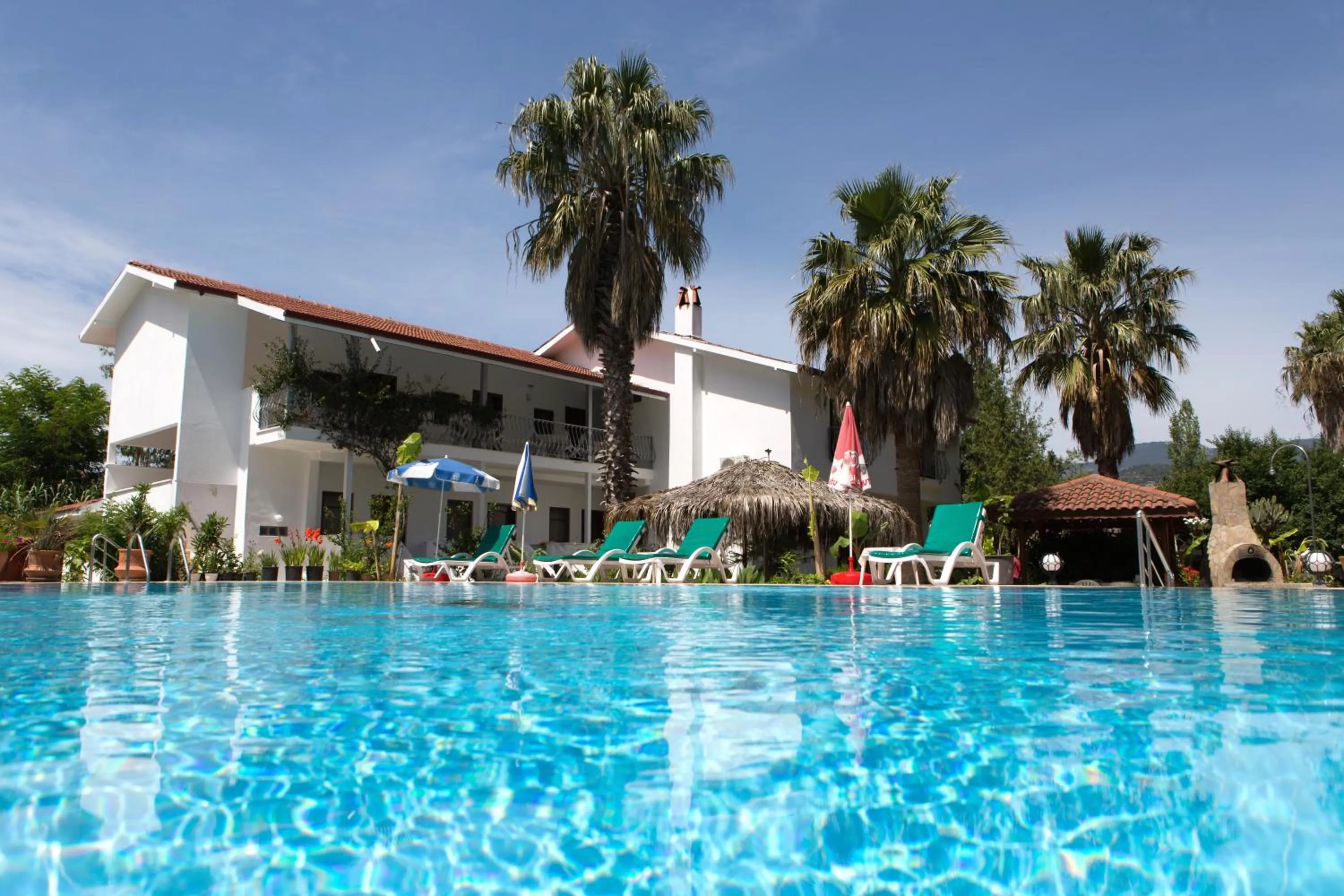 Pool view in Dalyan Garden Pension