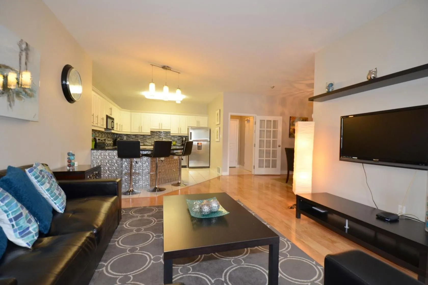 Living room in The SoMa Furnished Residences