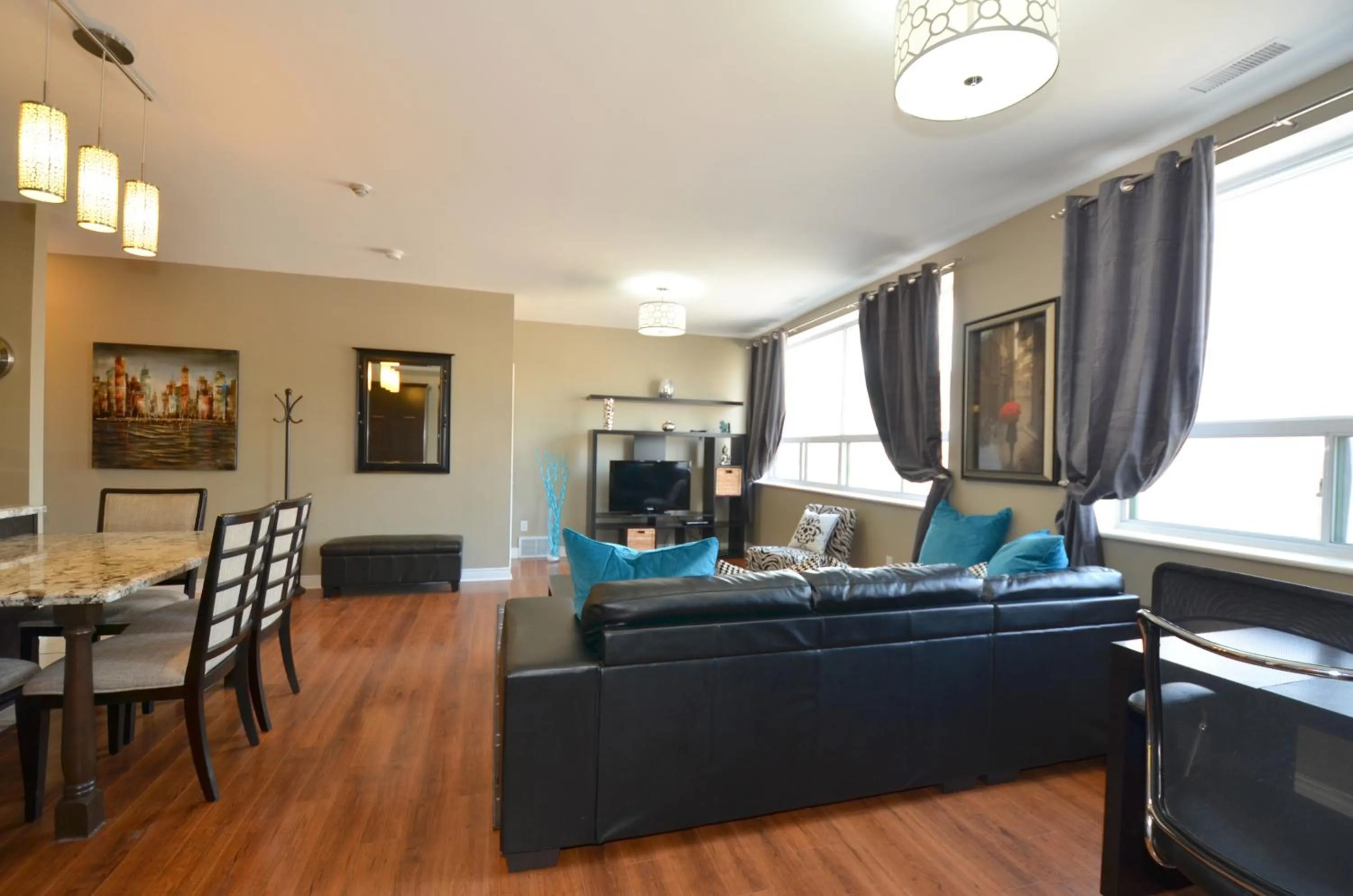 Living room in The SoMa Furnished Residences