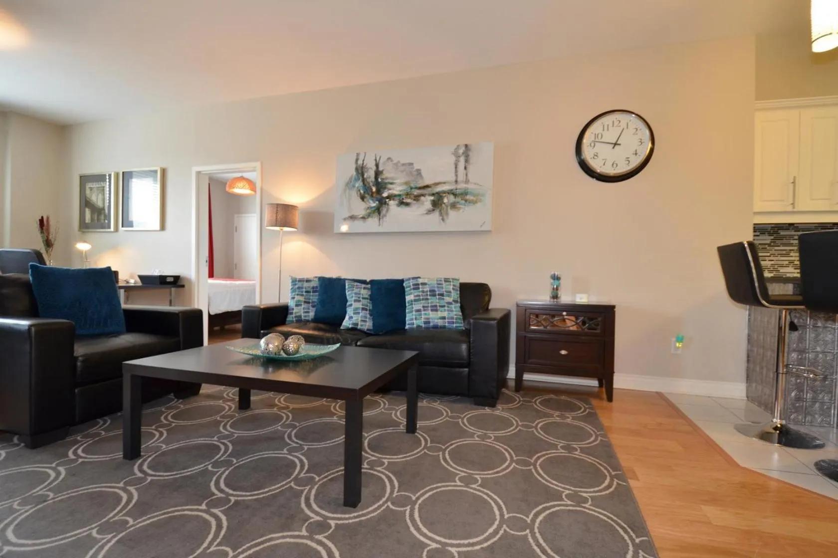 Living room in The SoMa Furnished Residences