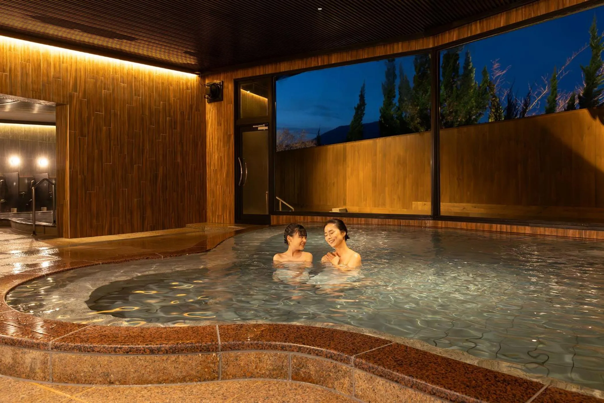 Hot Spring Bath in Ooedo Onsen Monogatari Premium Enakyo