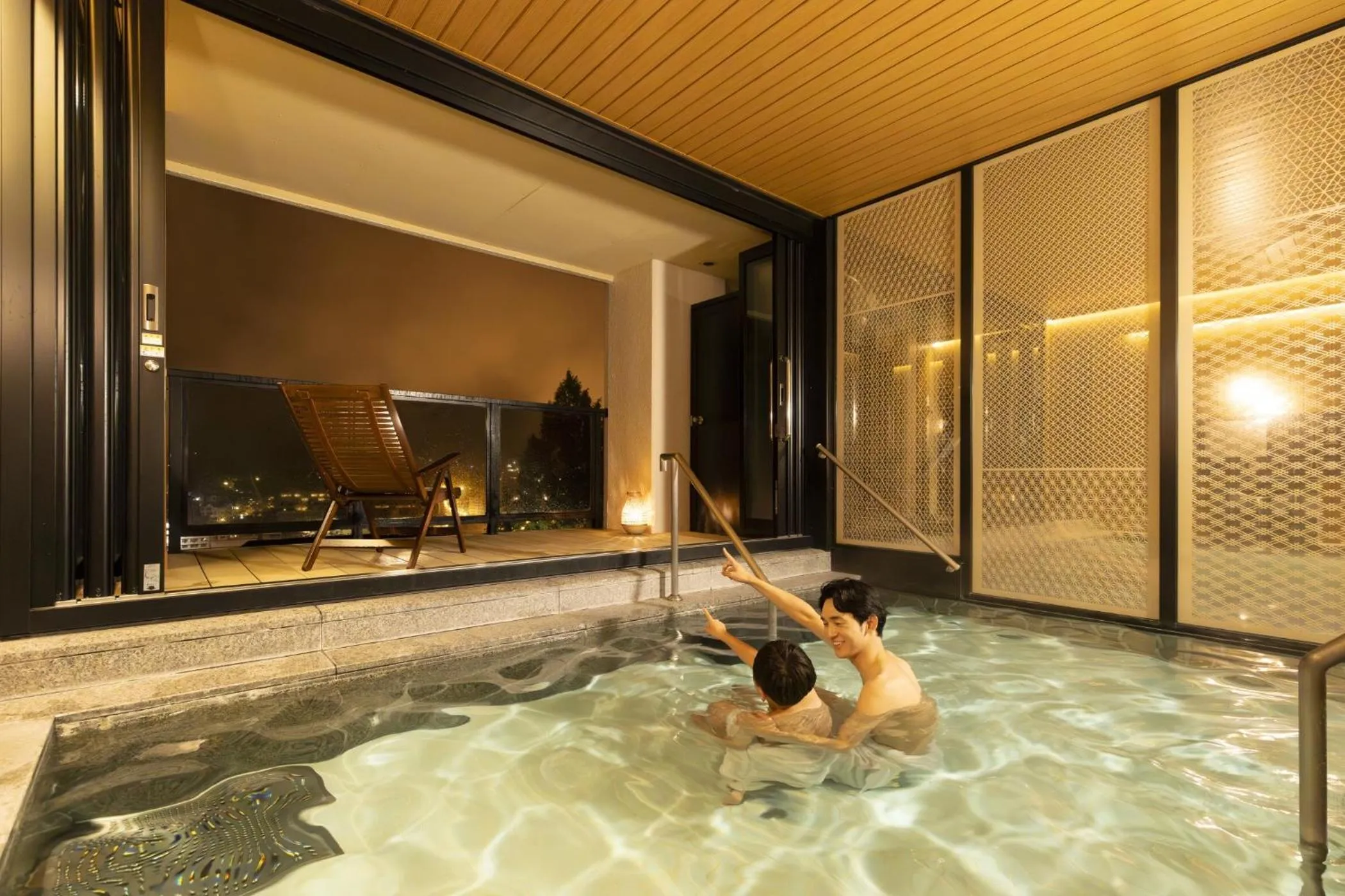 Open Air Bath in Ooedo Onsen Monogatari Premium Gero Honkan