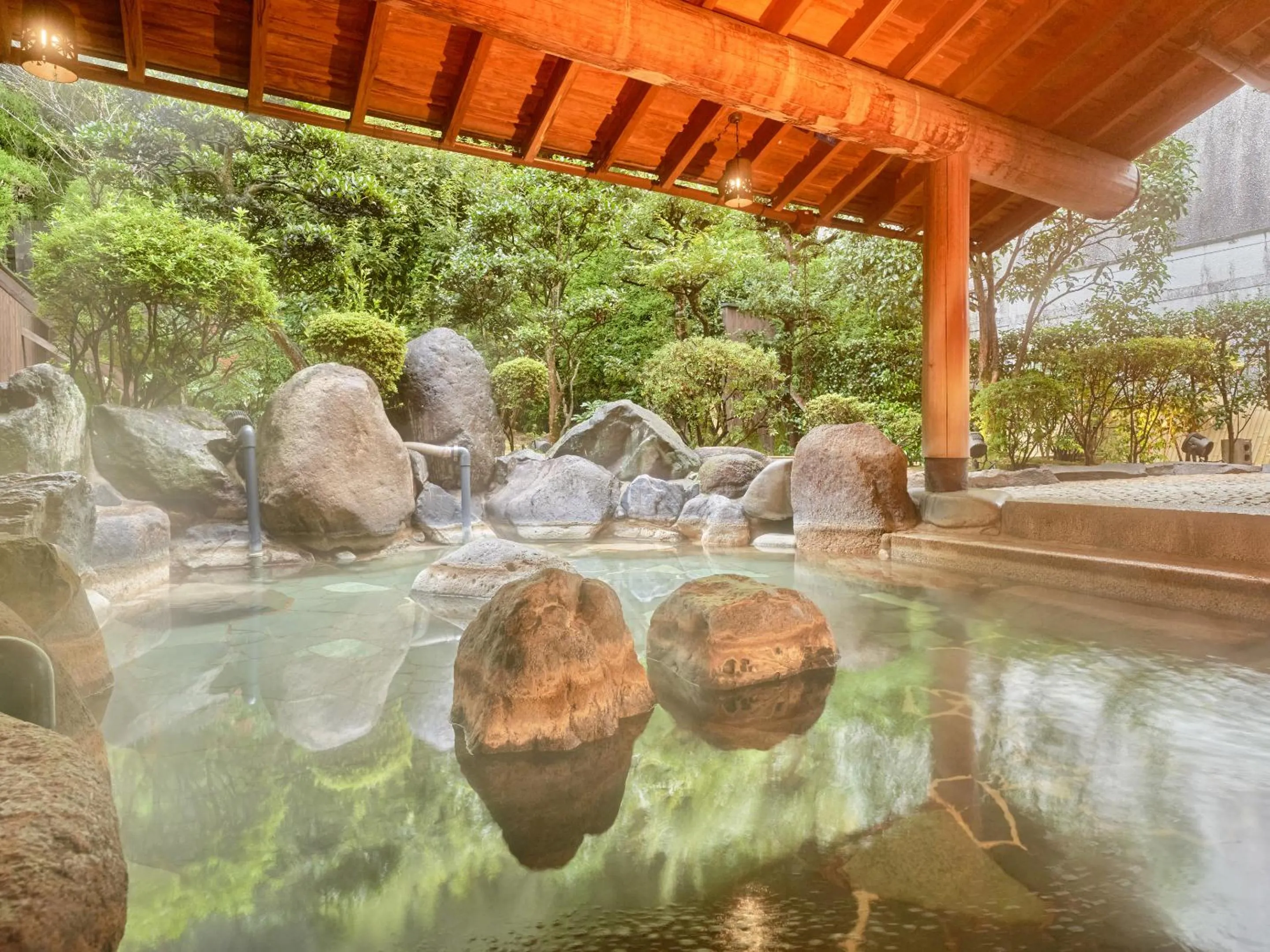 Hot Spring Bath in Ooedo Onsen Monogatari Premium Saiki Bekkan