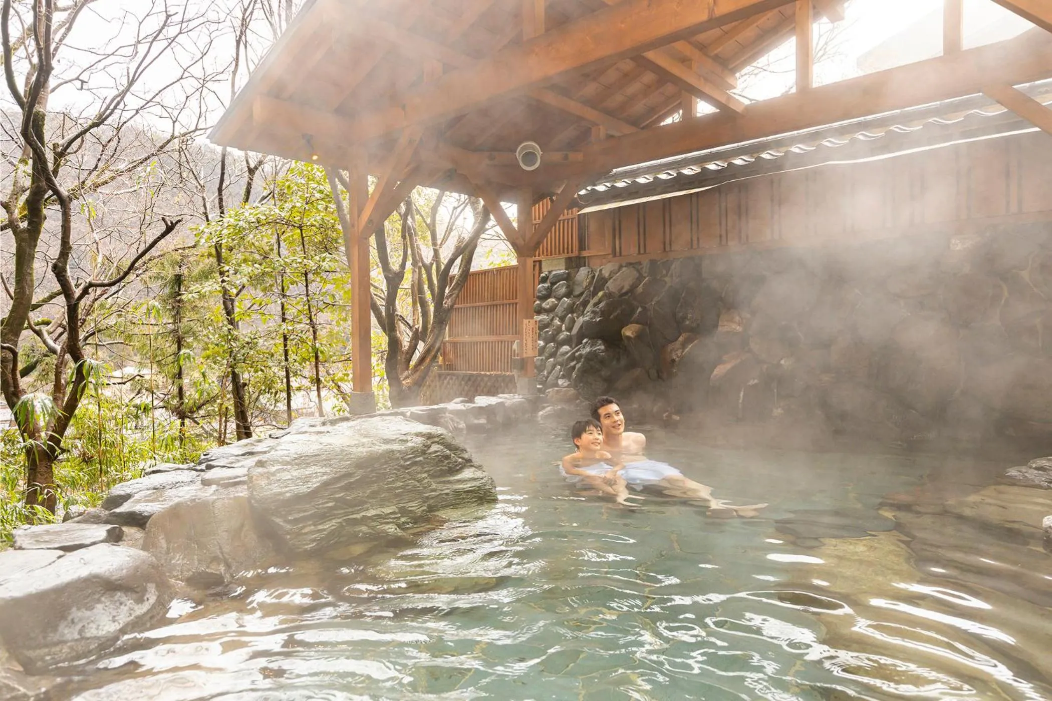 Open Air Bath in Ooedo Onsen Monogatari Premium Yamanaka Grand Hotel