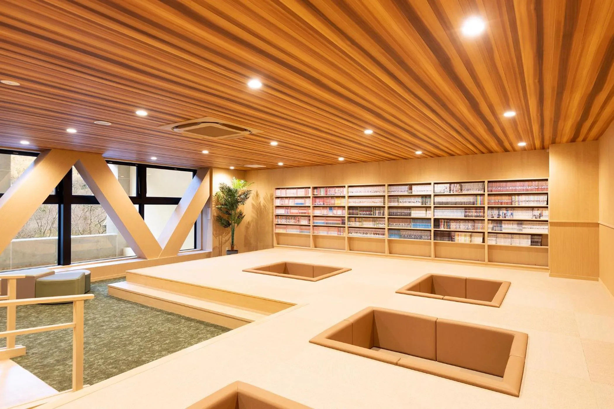 Library in Ooedo Onsen Monogatari Premium Yamanaka Grand Hotel