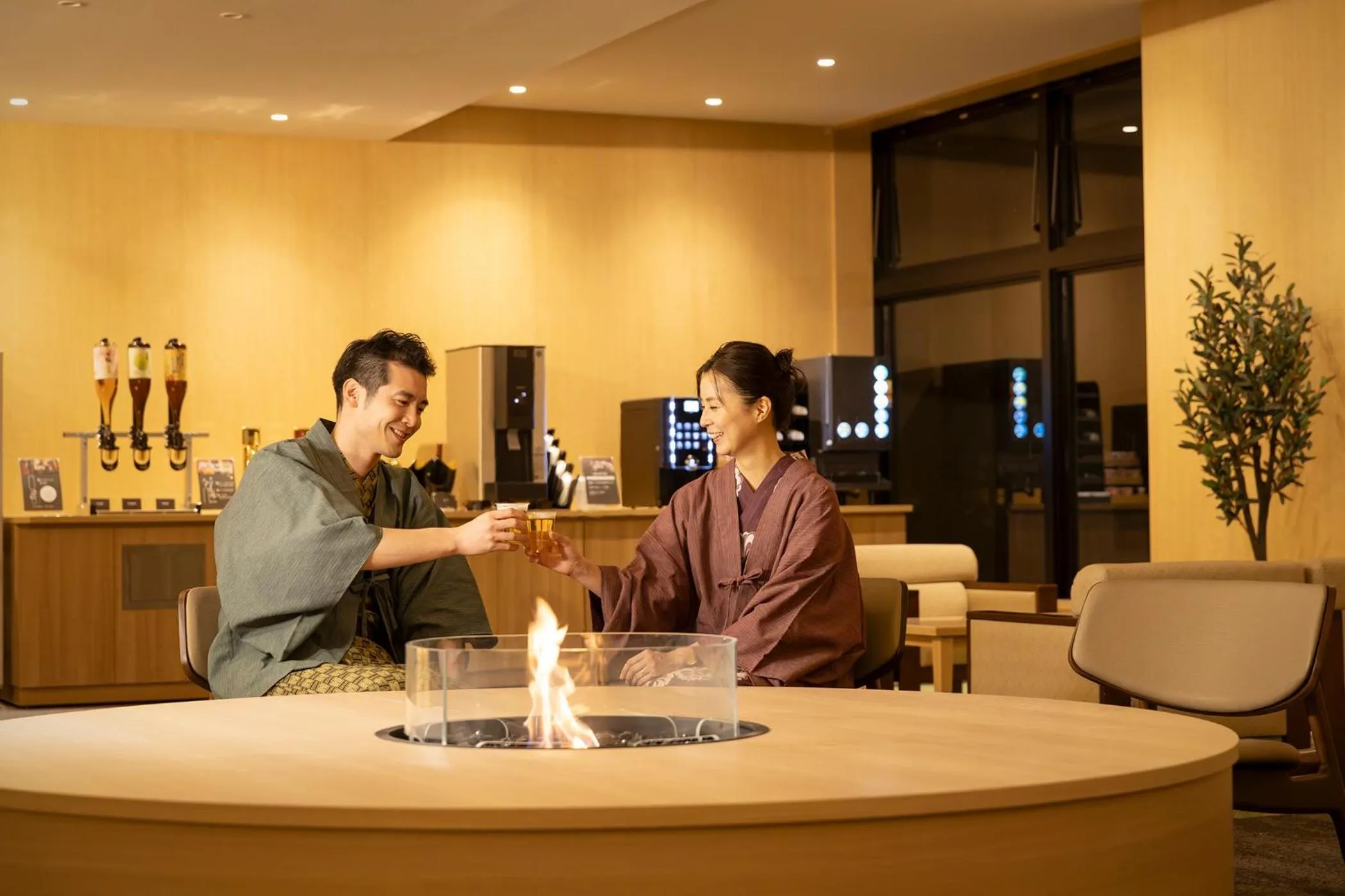 Lounge or bar in Ooedo Onsen Monogatari Premium Yamanaka Grand Hotel