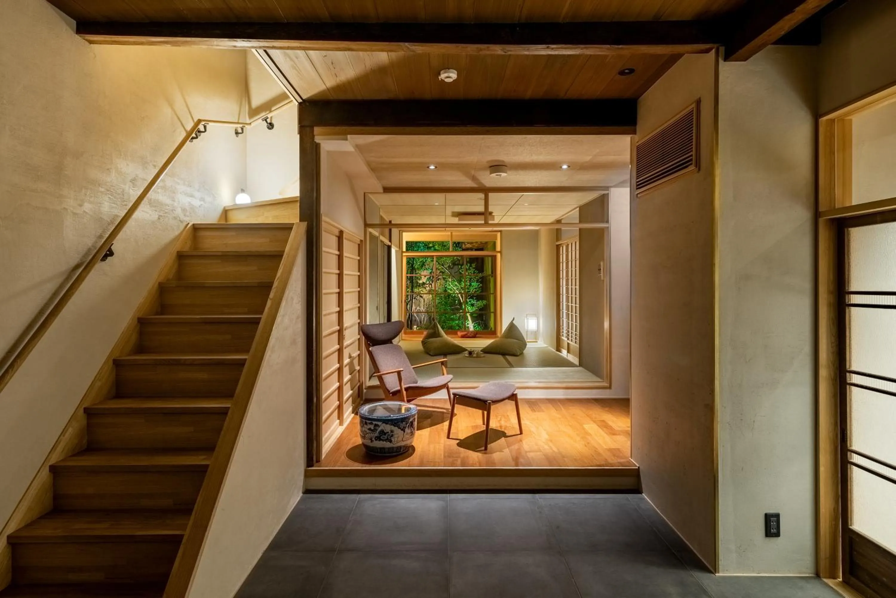 Seating area in Choya Chawanzaka Machiya House