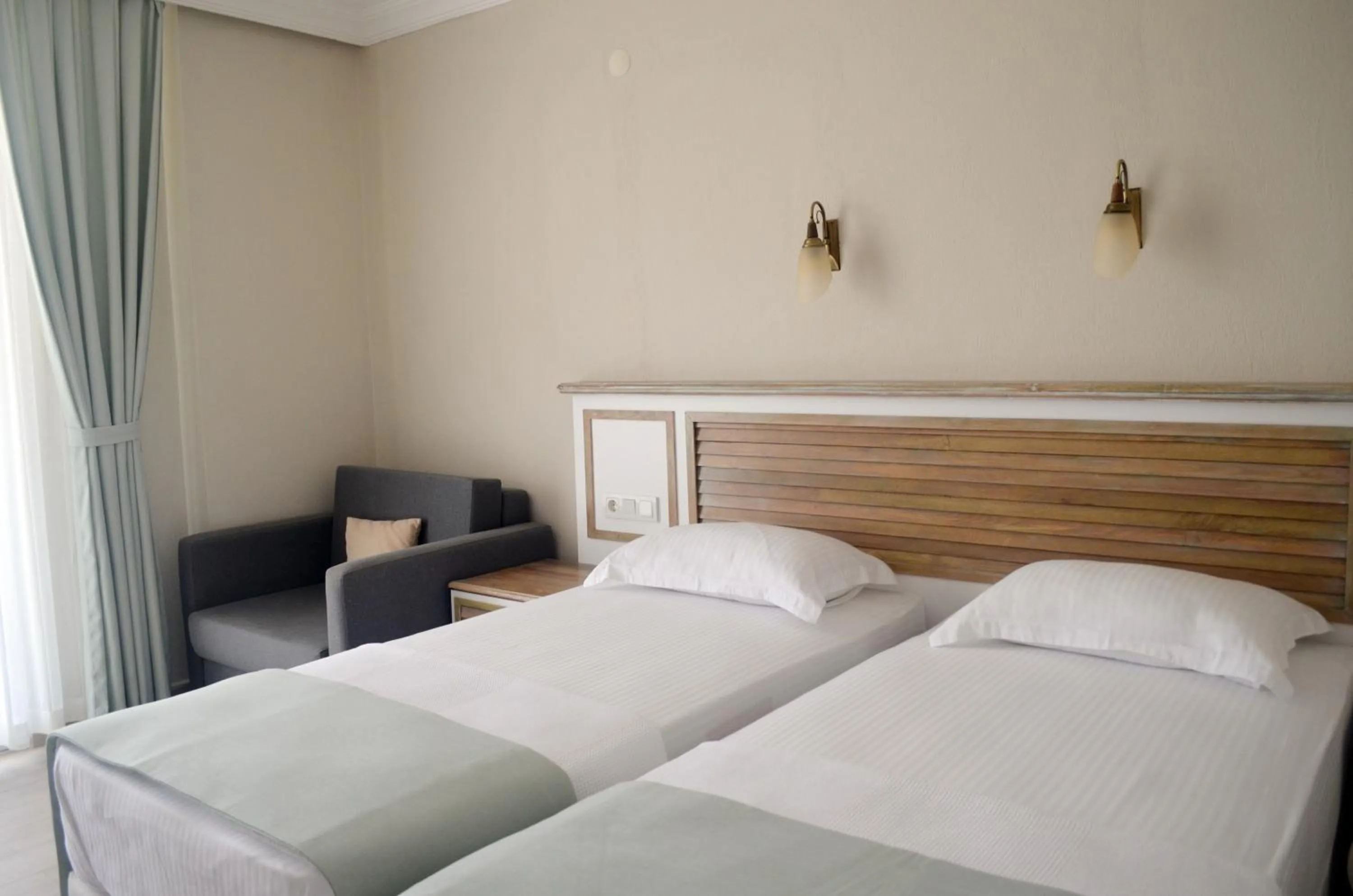 Bed in Datca Beyaz Ev Hotel