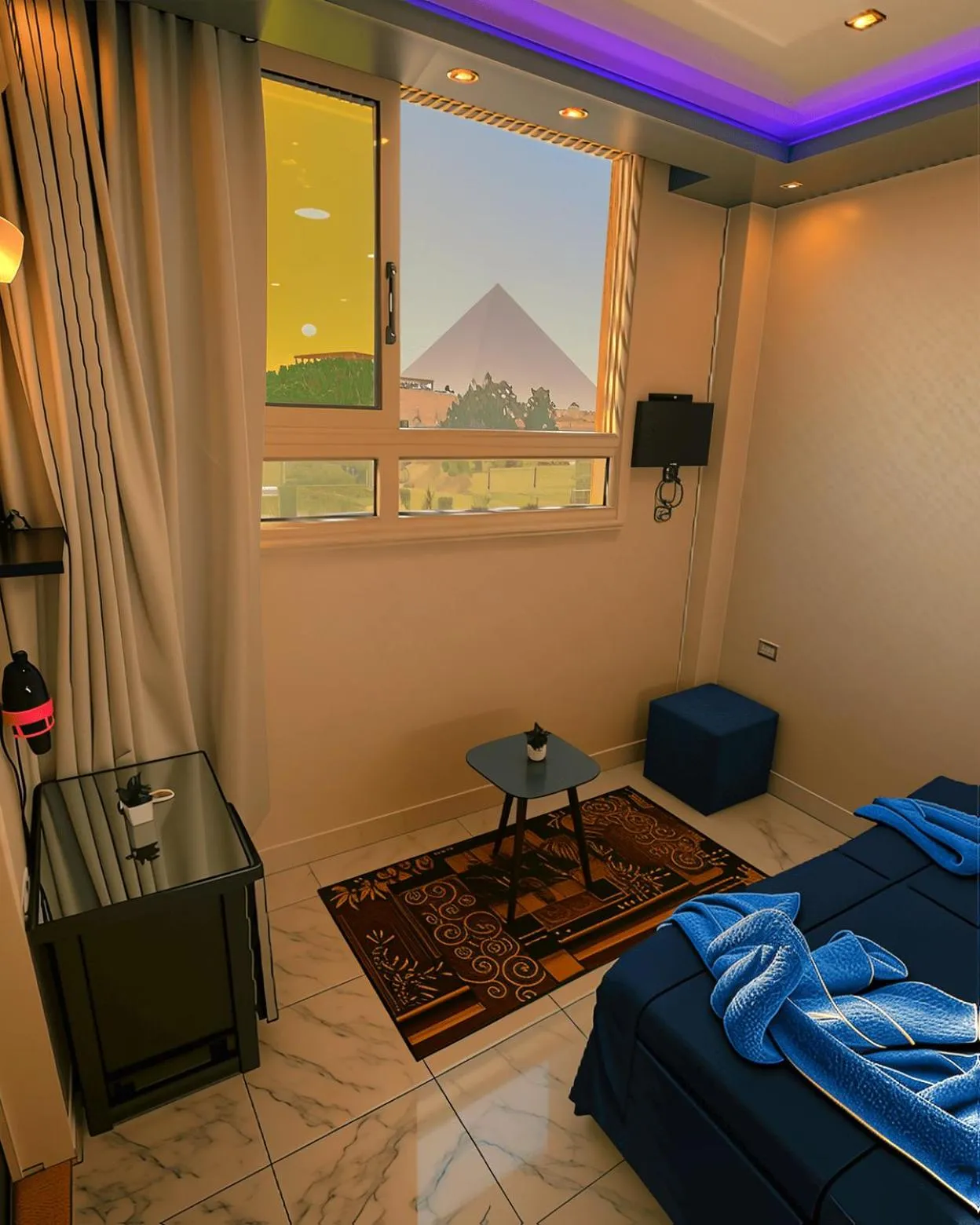 Bed in Horus Guest House Pyramids View