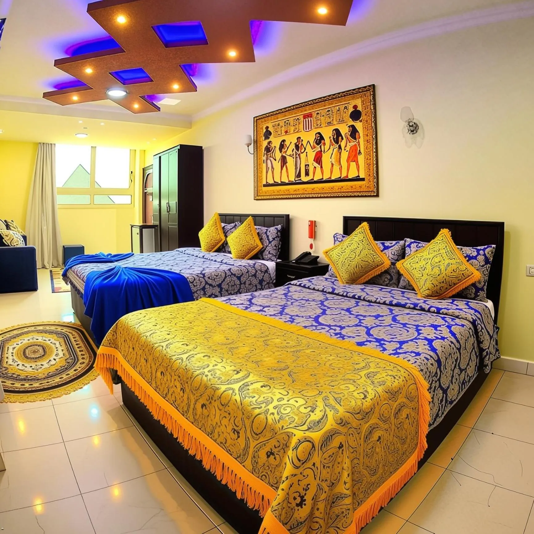 Bed in Horus Guest House Pyramids View