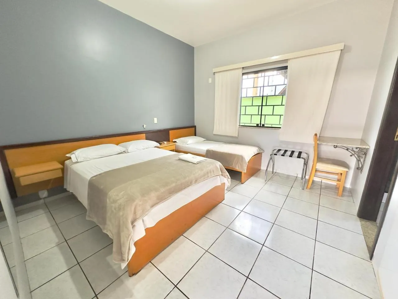 Bed in Hotel Pousada Real