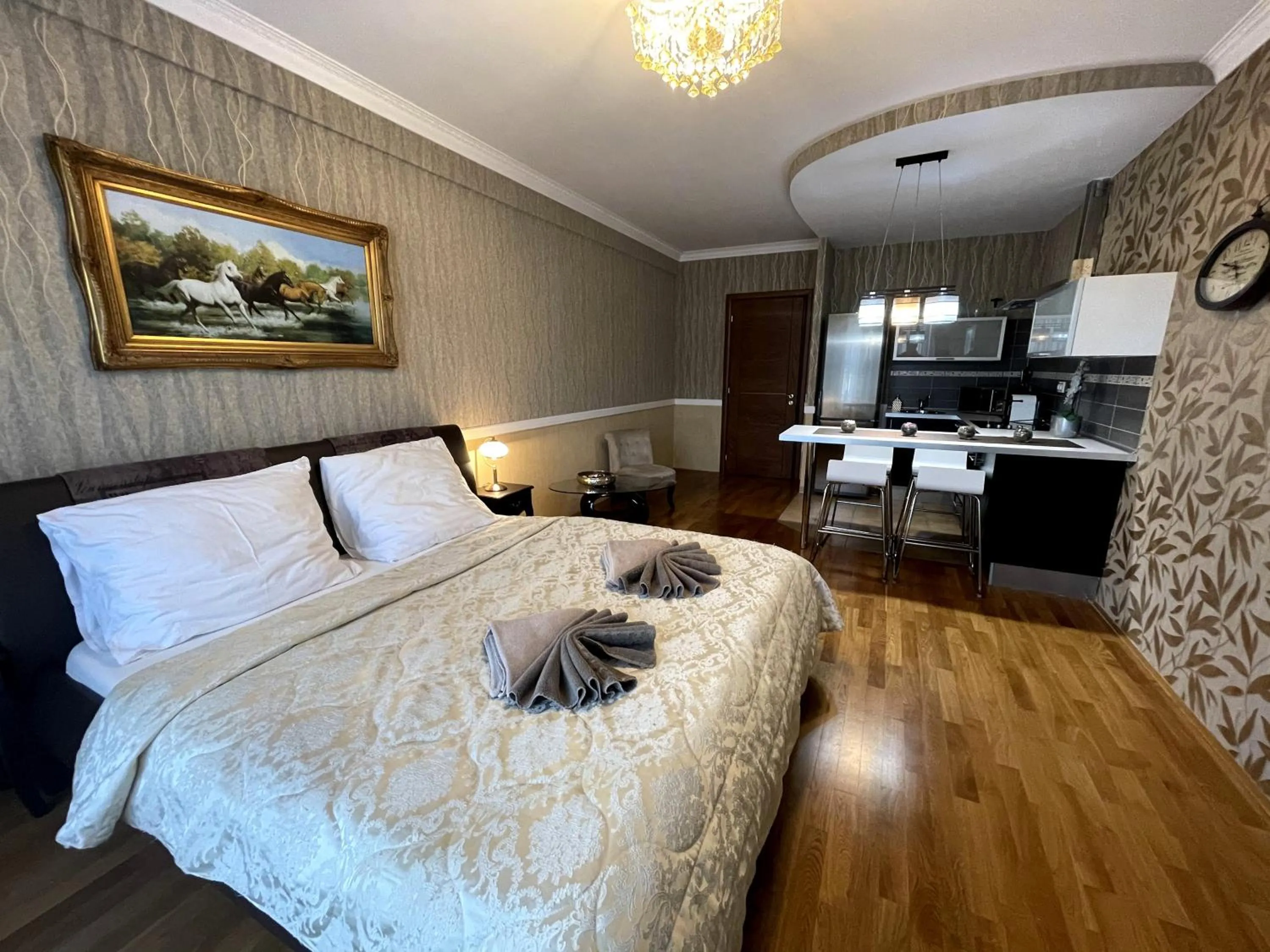 Bed in Apartment 122 Čertovka
