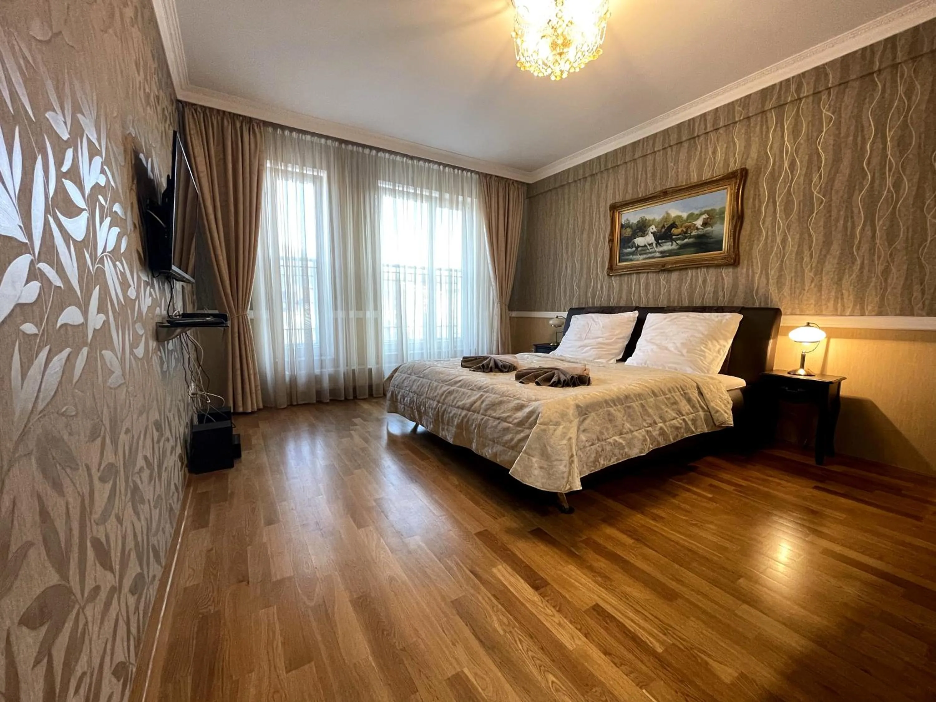 TV and multimedia, Bed in Apartment 122 Čertovka