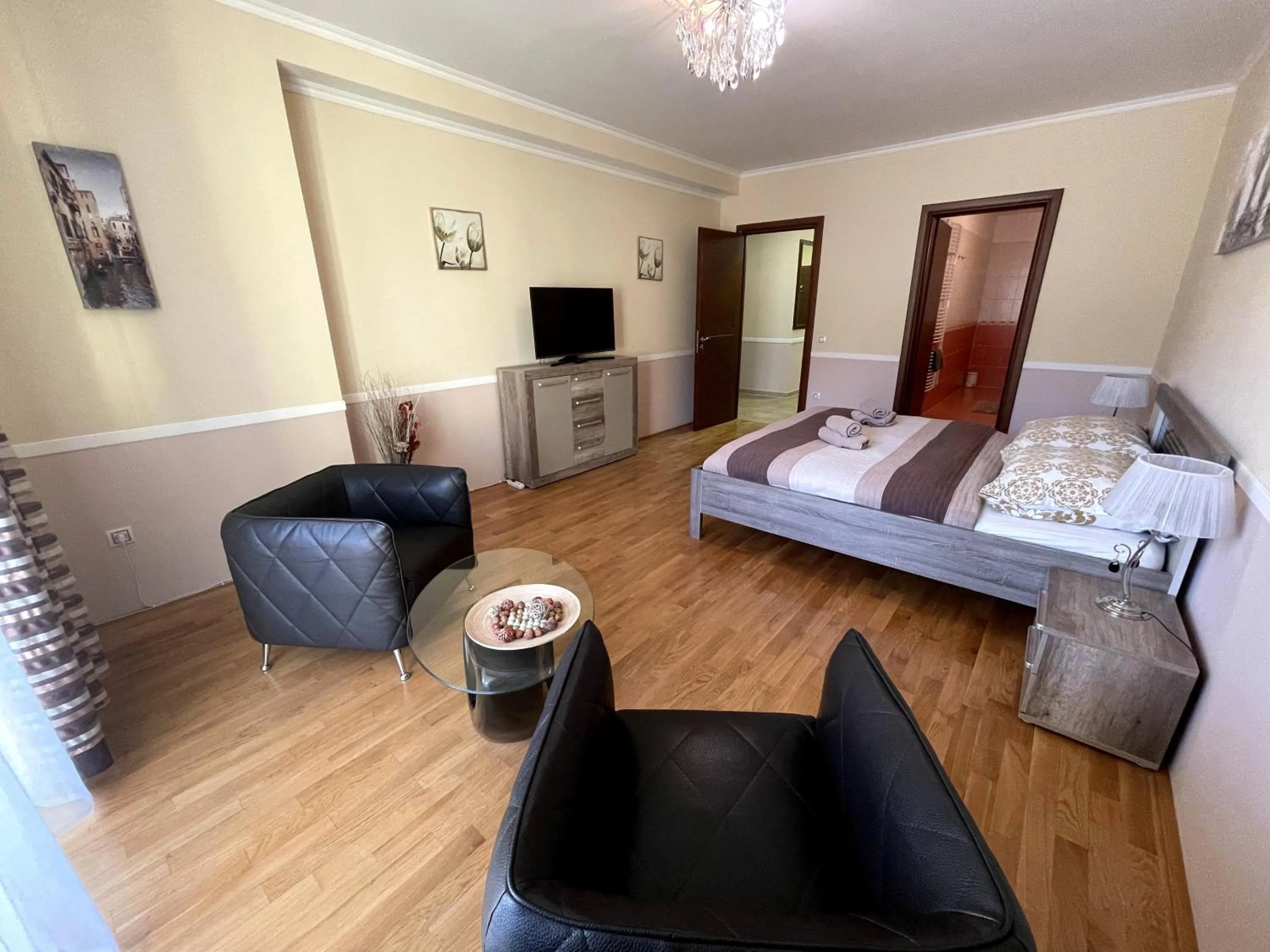 TV and multimedia, Bed in Apartment 122 Čertovka