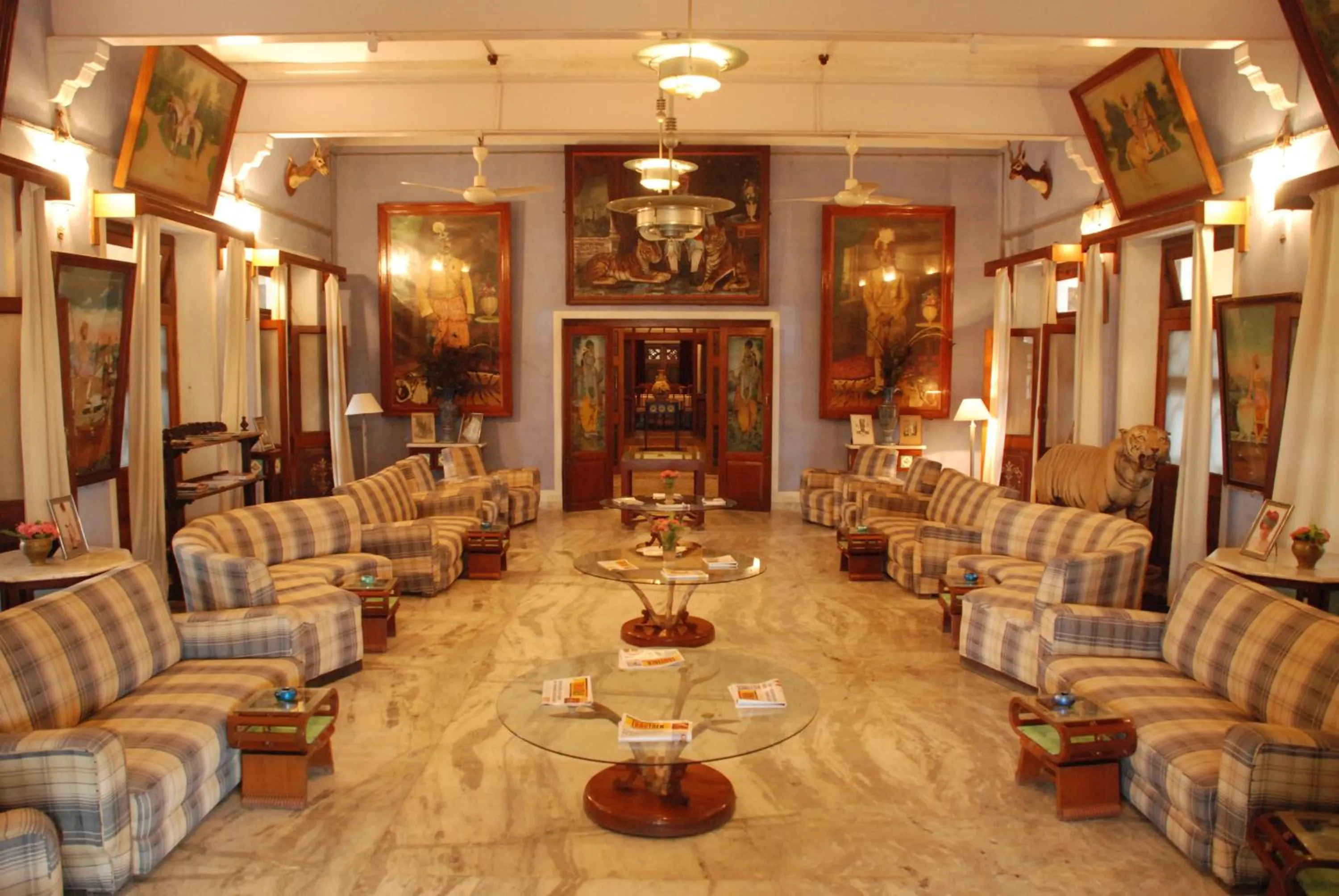 Seating area in Bhanwar Vilas Palace