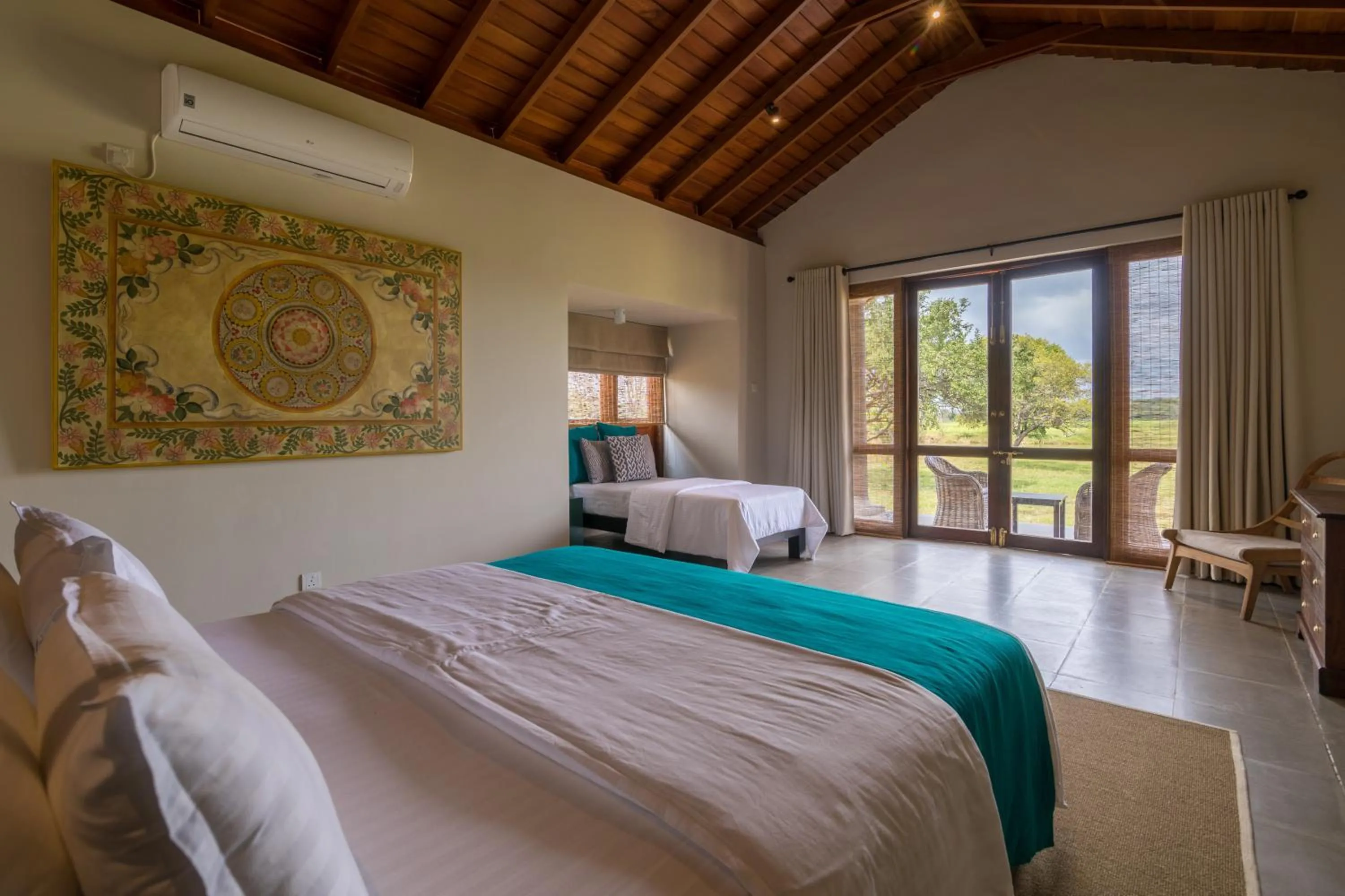 View (from property/room), Bed in Kumbukgaha Villa