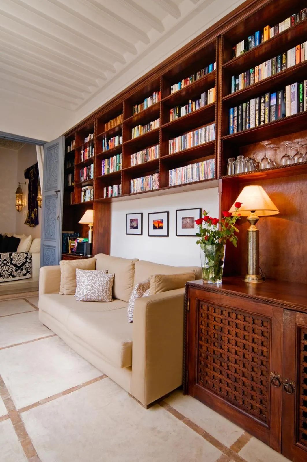 Library in Riad Adore