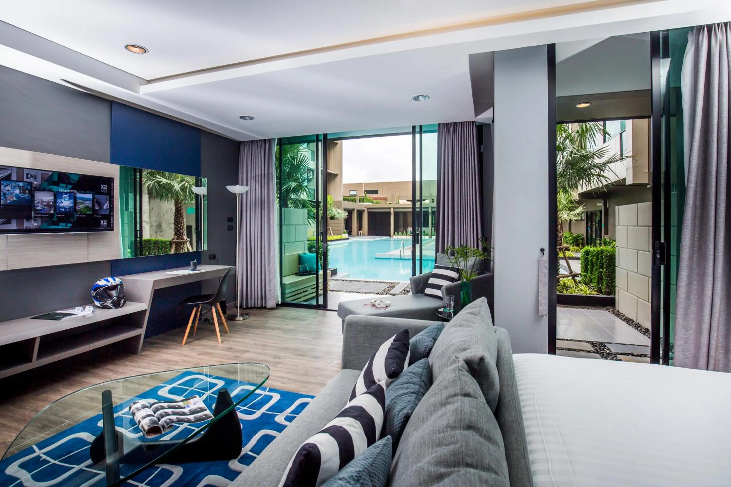 Pool view in The Crystal Hotel Buriram - formerly X2 Vibe Buriram