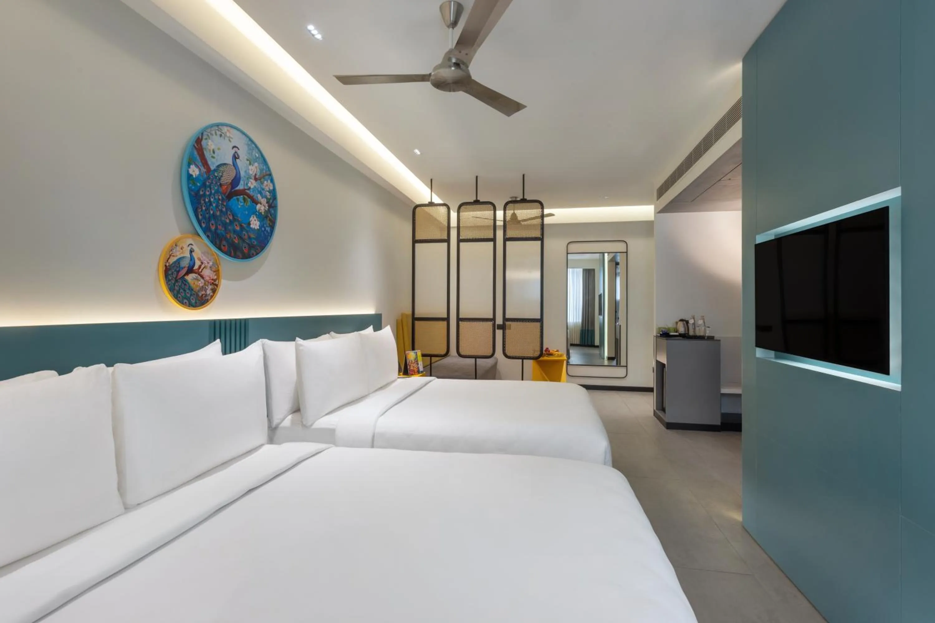 Bedroom, Bed in ZIBE Luxe Hyderabad by GRT Hotels
