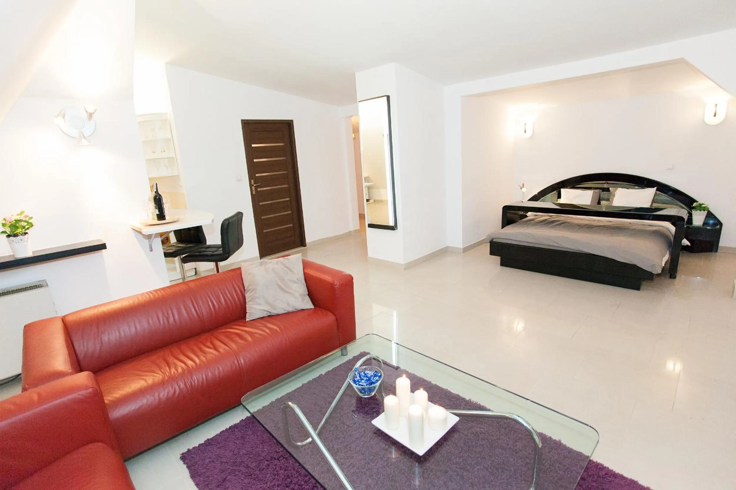 Living room, Bed in Studio Apartament Centrum Katowice