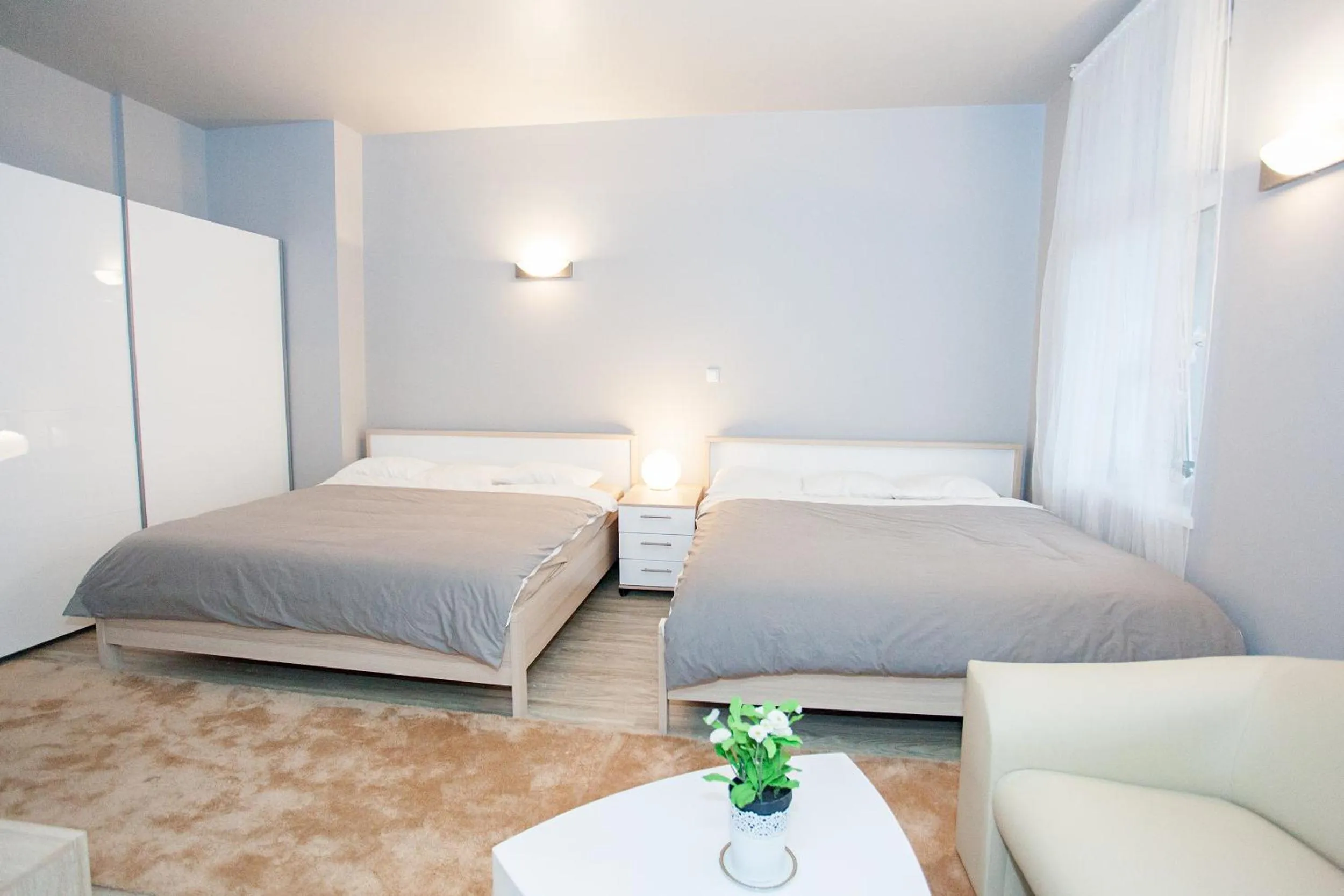 TV and multimedia, Bed in Studio Apartament Centrum Katowice