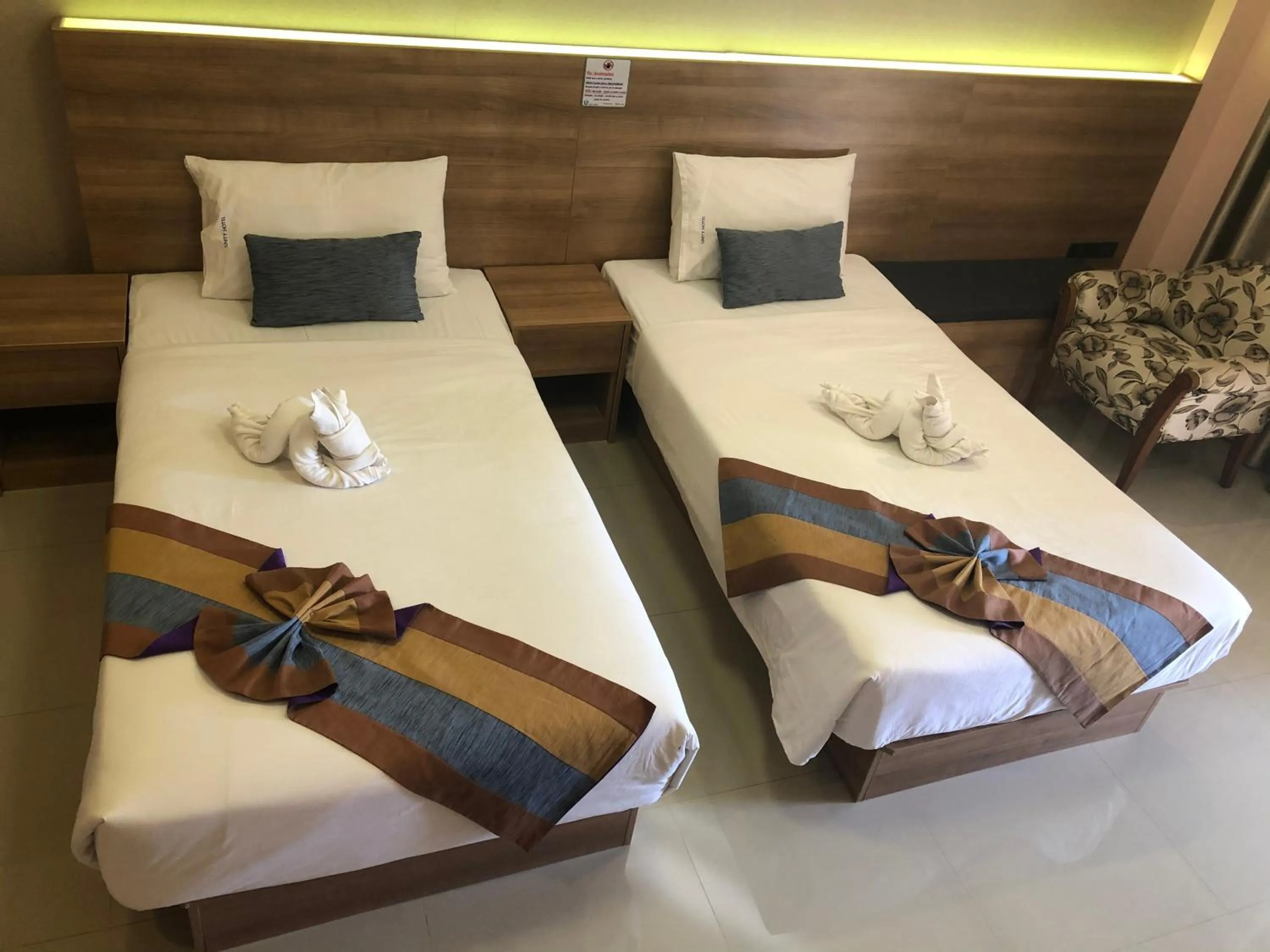 Bed in Unity Hotel