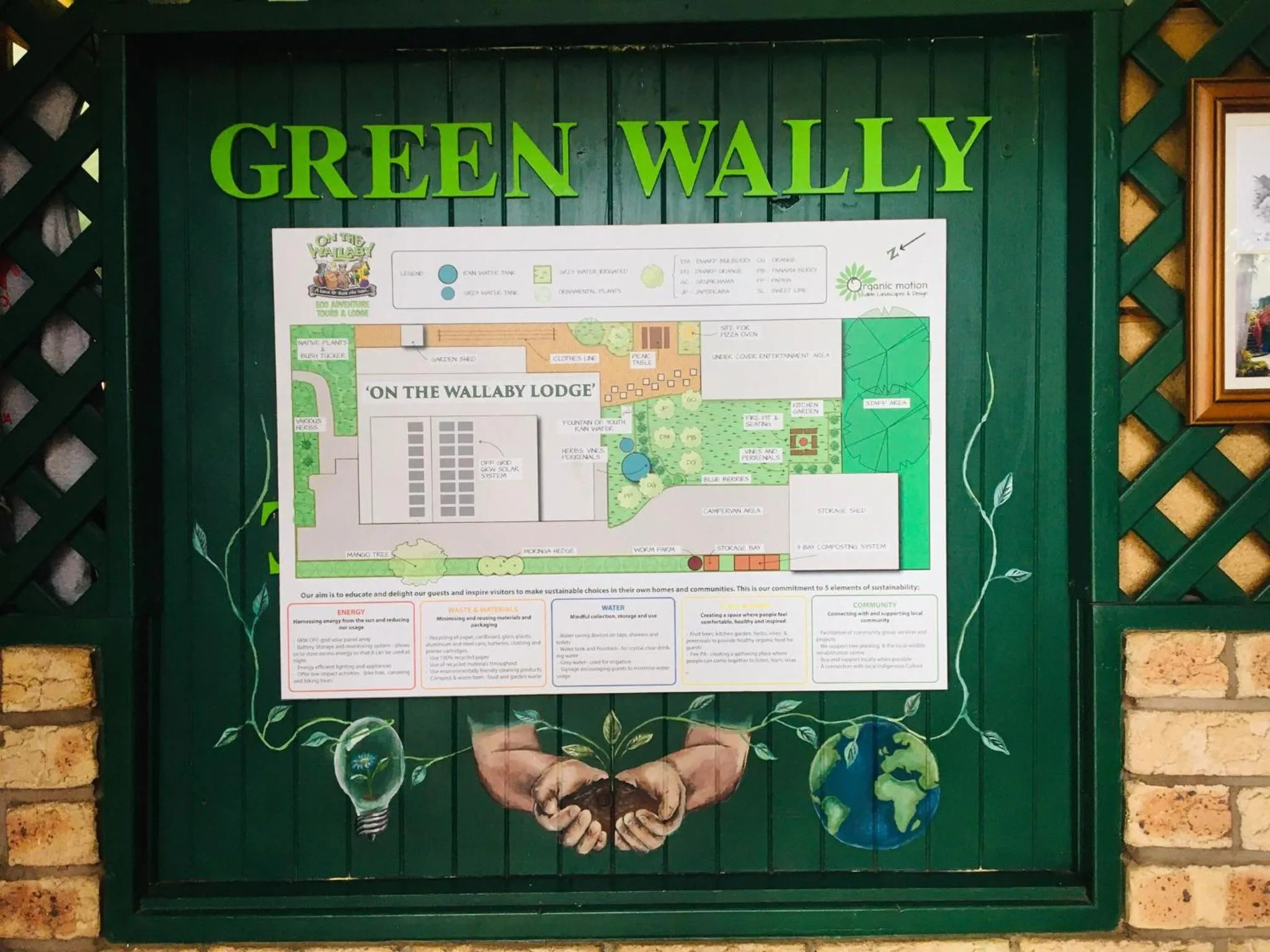 Garden in On The Wallaby Eco Lodge