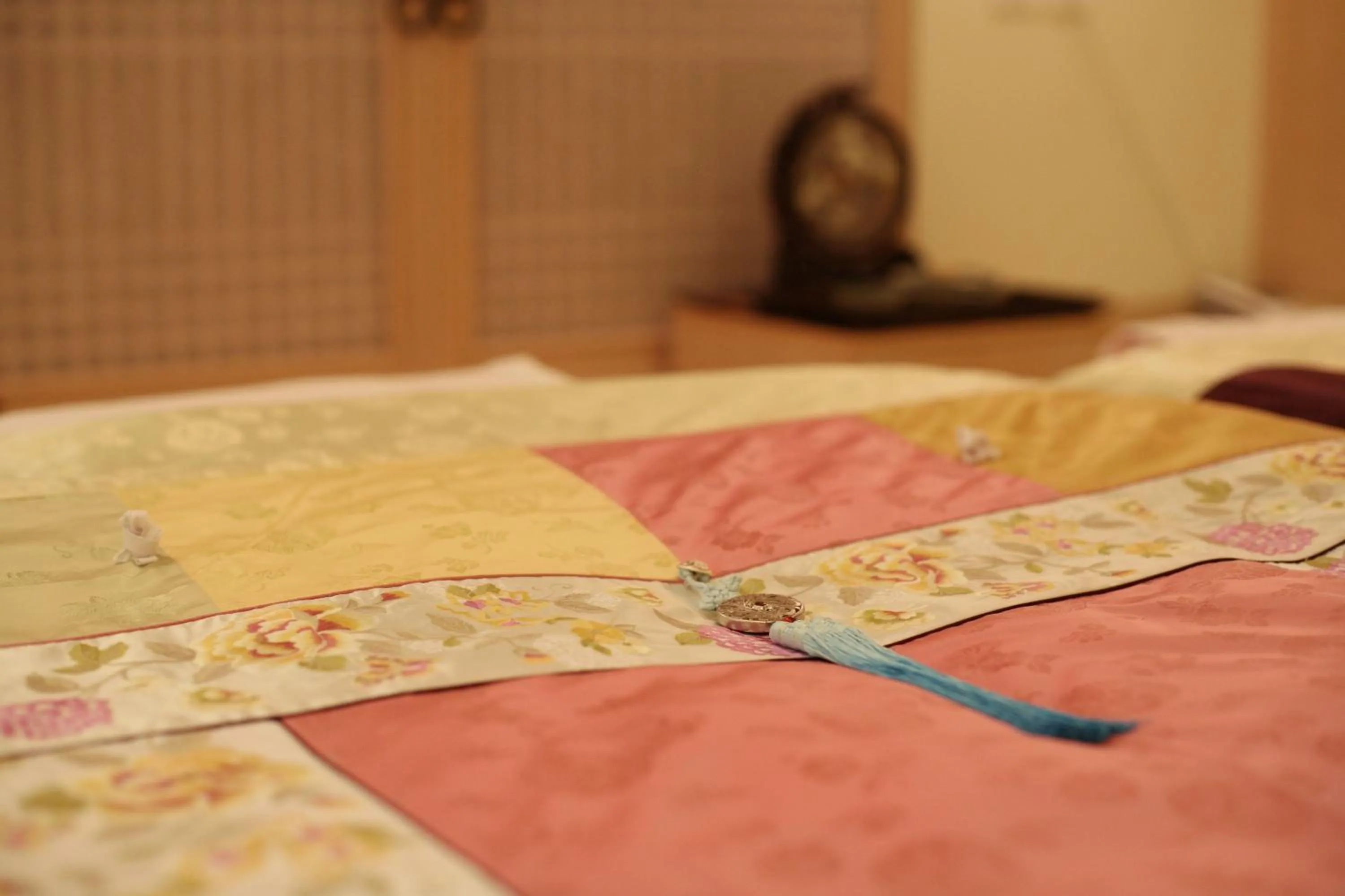 Decorative detail, Bed in Hotel Matthieu Yeosu