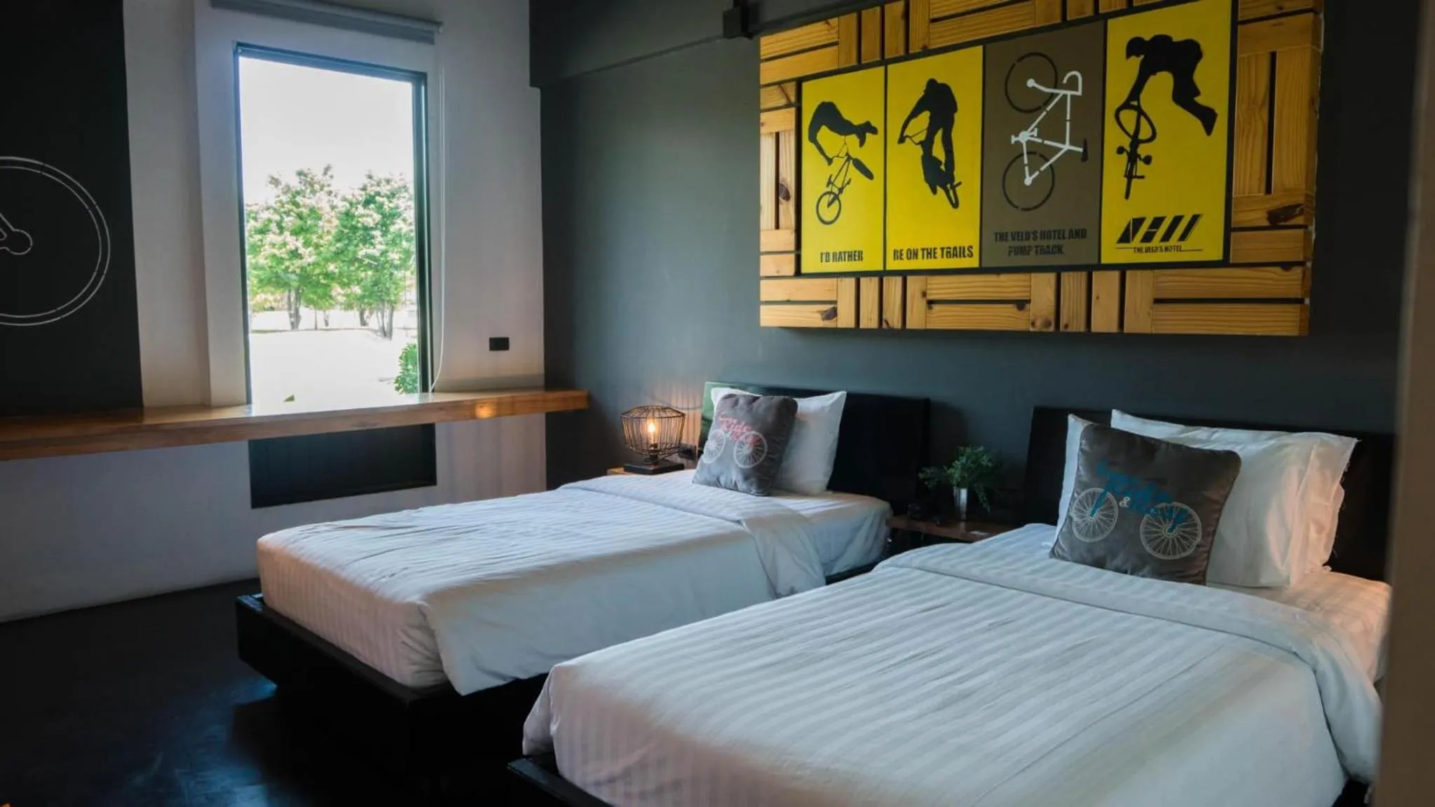 Bed in The VELO'S Hotel and Pumptrack