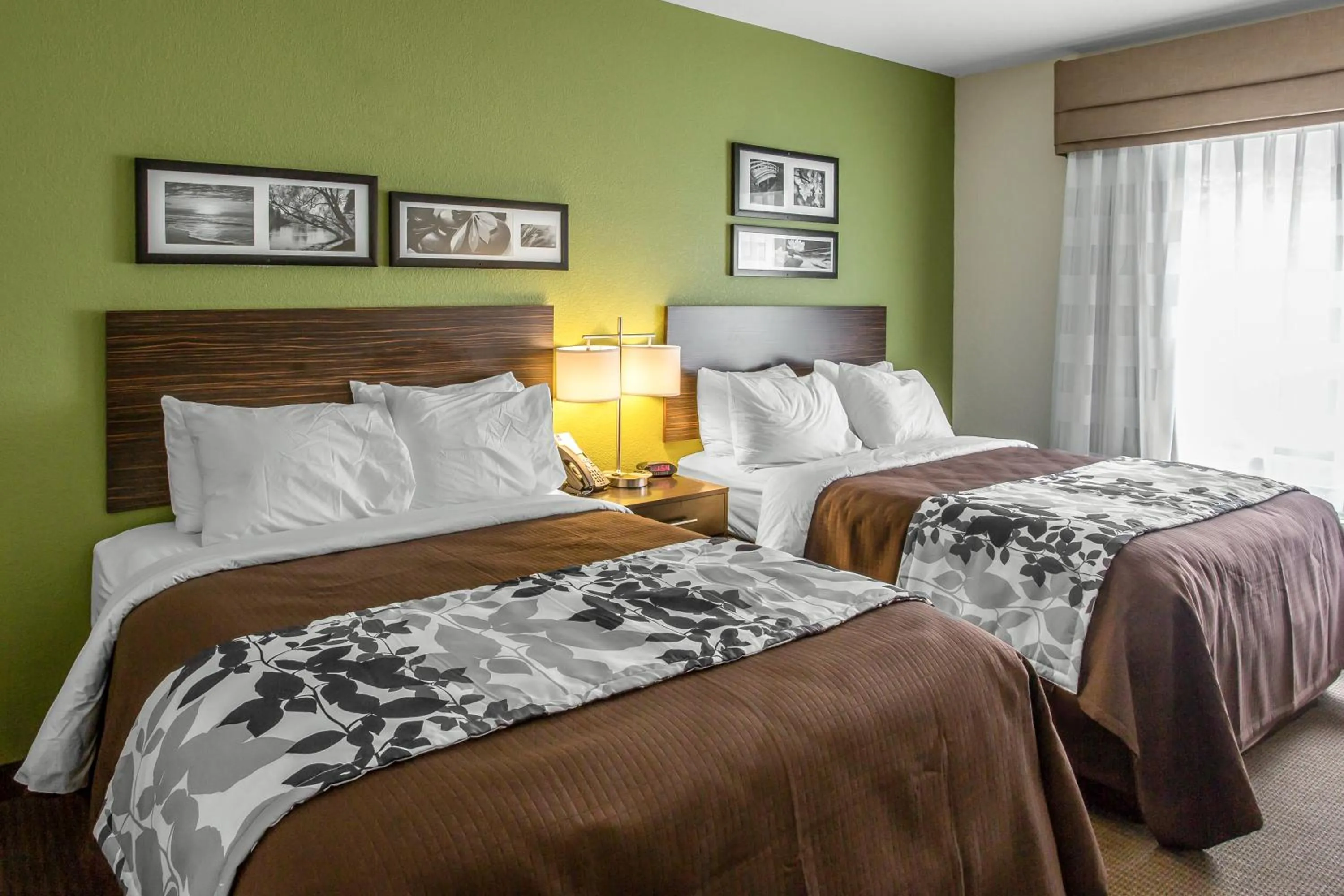 Bed in Sleep Inn & Suites Dayton South