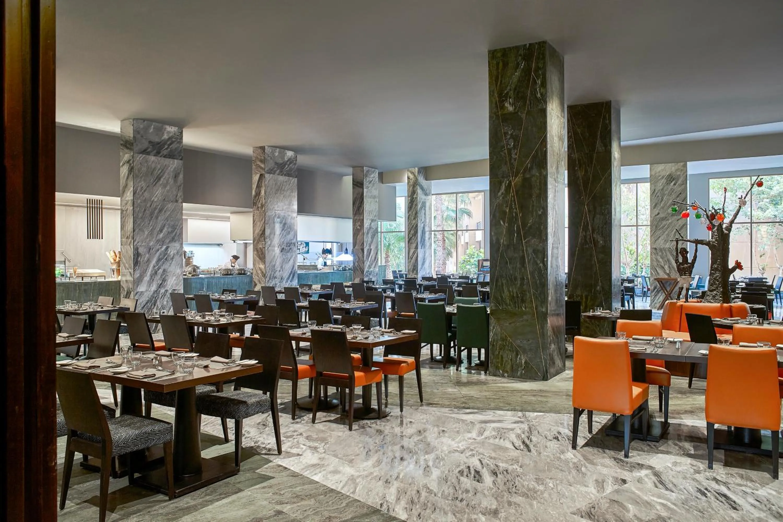 Buffet breakfast in Dusit Thani LakeView Cairo