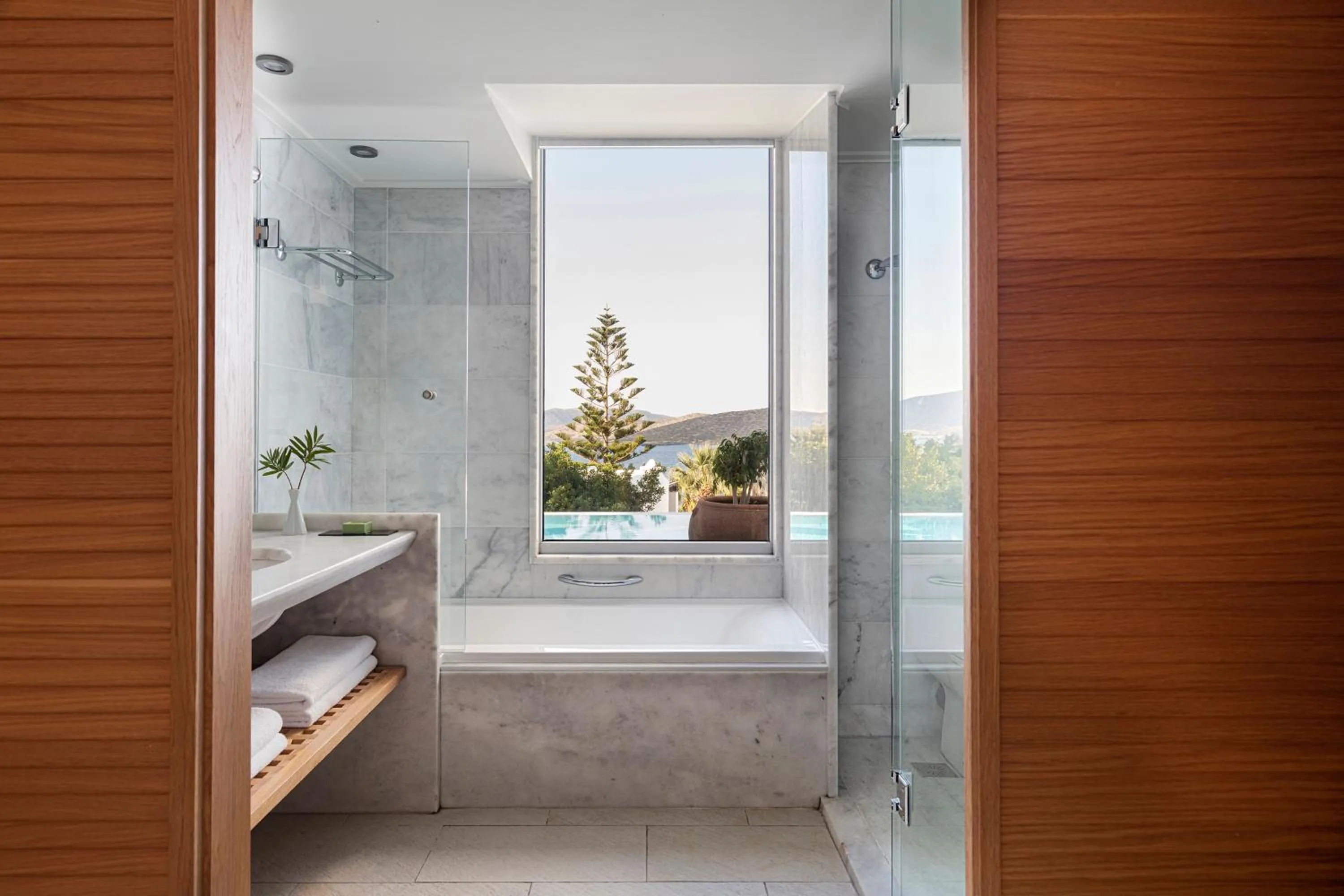 Bathroom in Aquila Elounda Village Resort, Suites & Spa